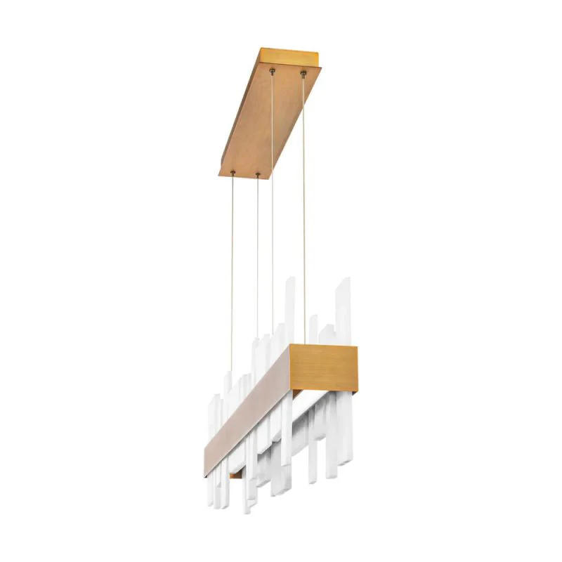 Alabaster Acropolis LED Linear Chandelier - Image 4