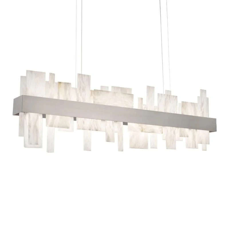 Alabaster Acropolis LED Linear Chandelier - Image 8