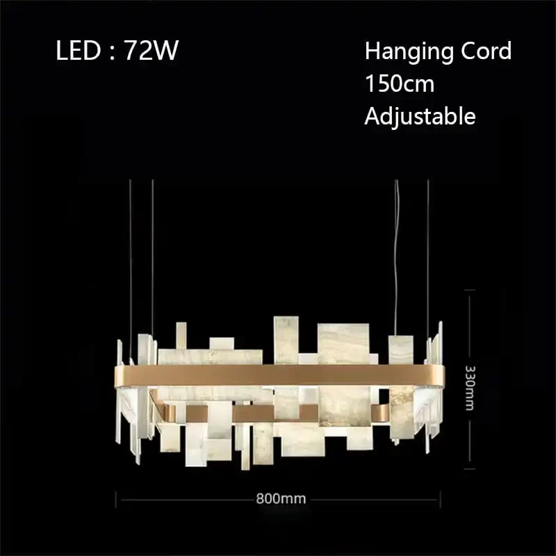Alabaster Acropolis LED Square Chandelier - Image 4