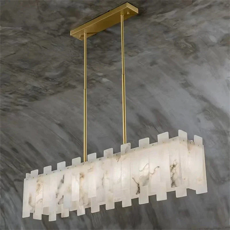 Alabaster Acropolis Modern Linear Chandelier - Image 2
