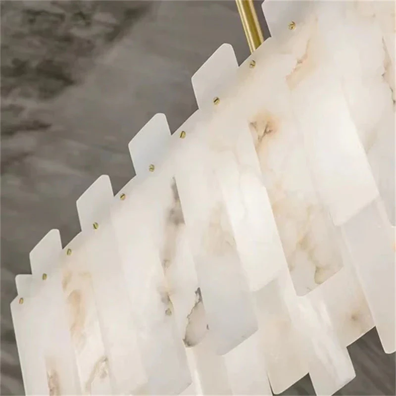 Alabaster Acropolis Modern Linear Chandelier - Image 4