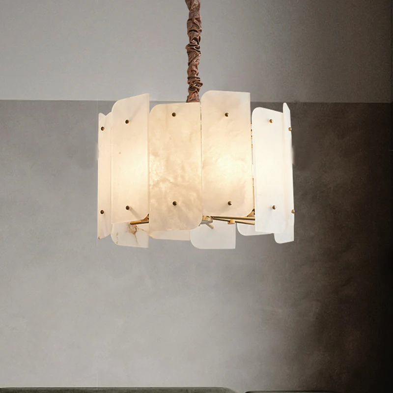 Alabaster Lorry Modern Round Chandelier - Image 12