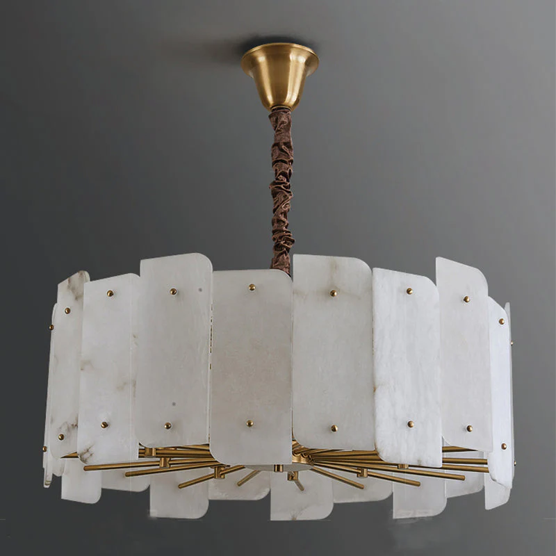Alabaster Lorry Modern Round Chandelier - Image 5