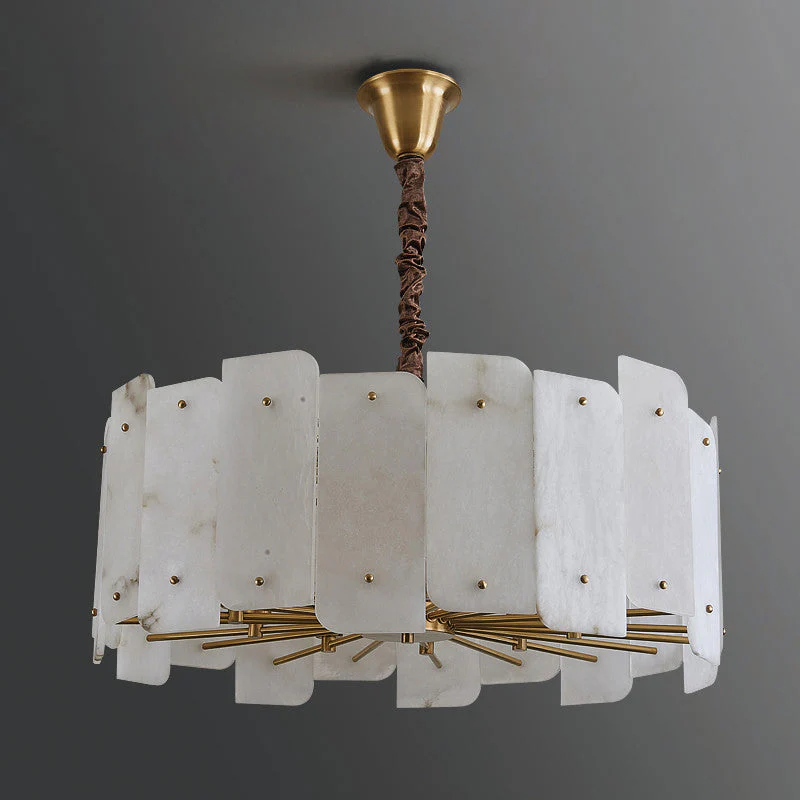 Alabaster Lorry Modern Round Chandelier - Image 7