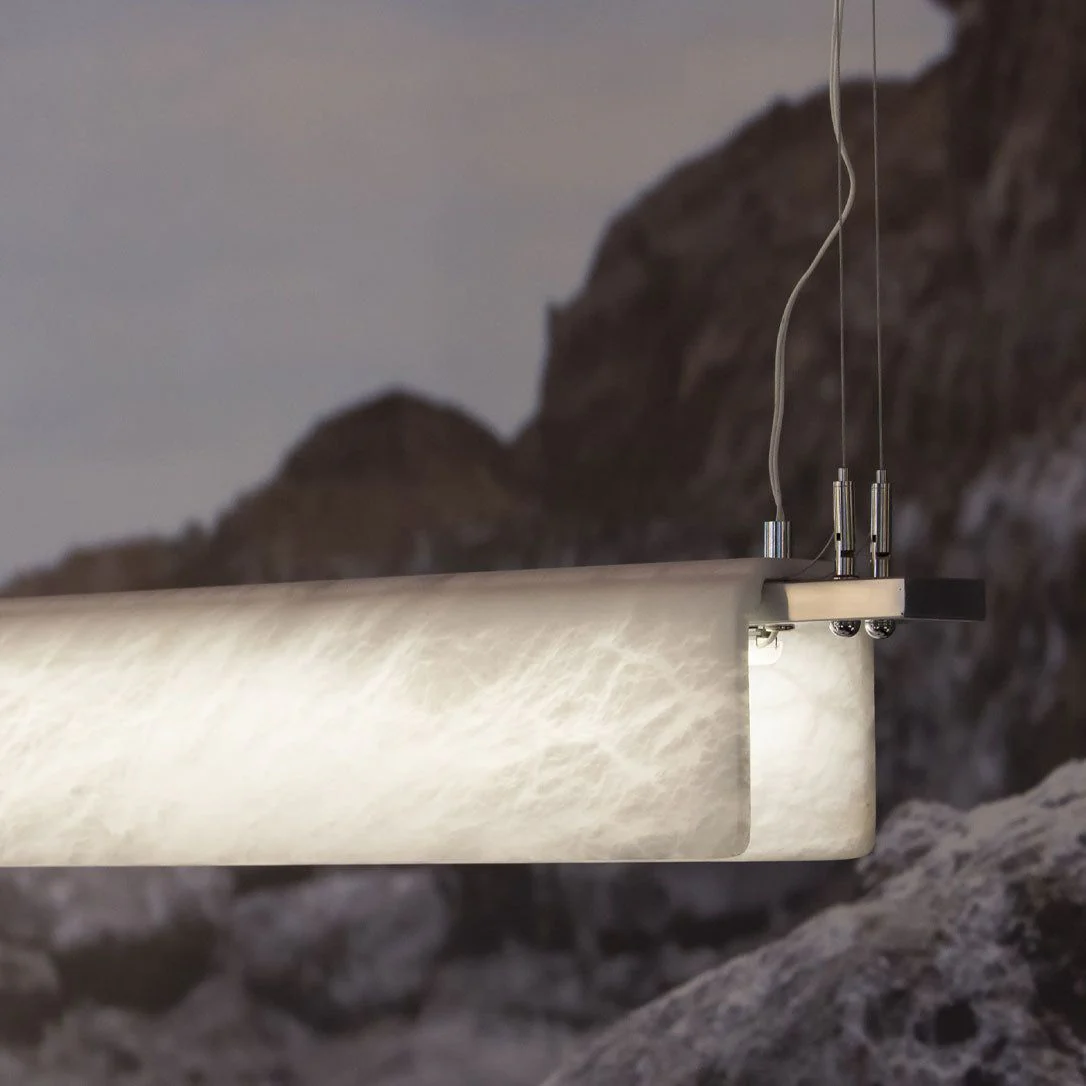 Alabaster Studio Folded Linear Chandelier - Image 5