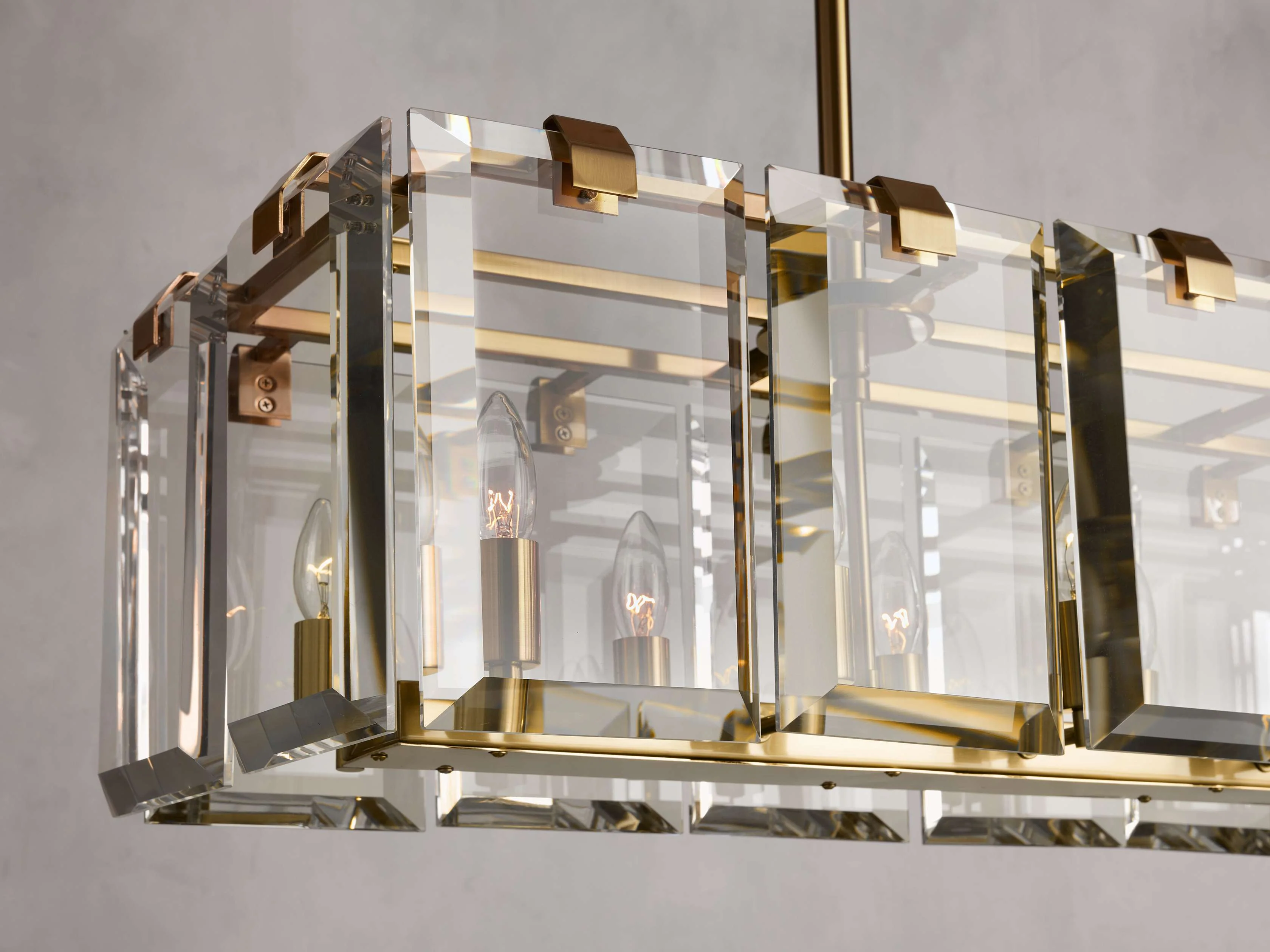 Amaya Delicate Crystal Rectangular Chandelier - Image 13
