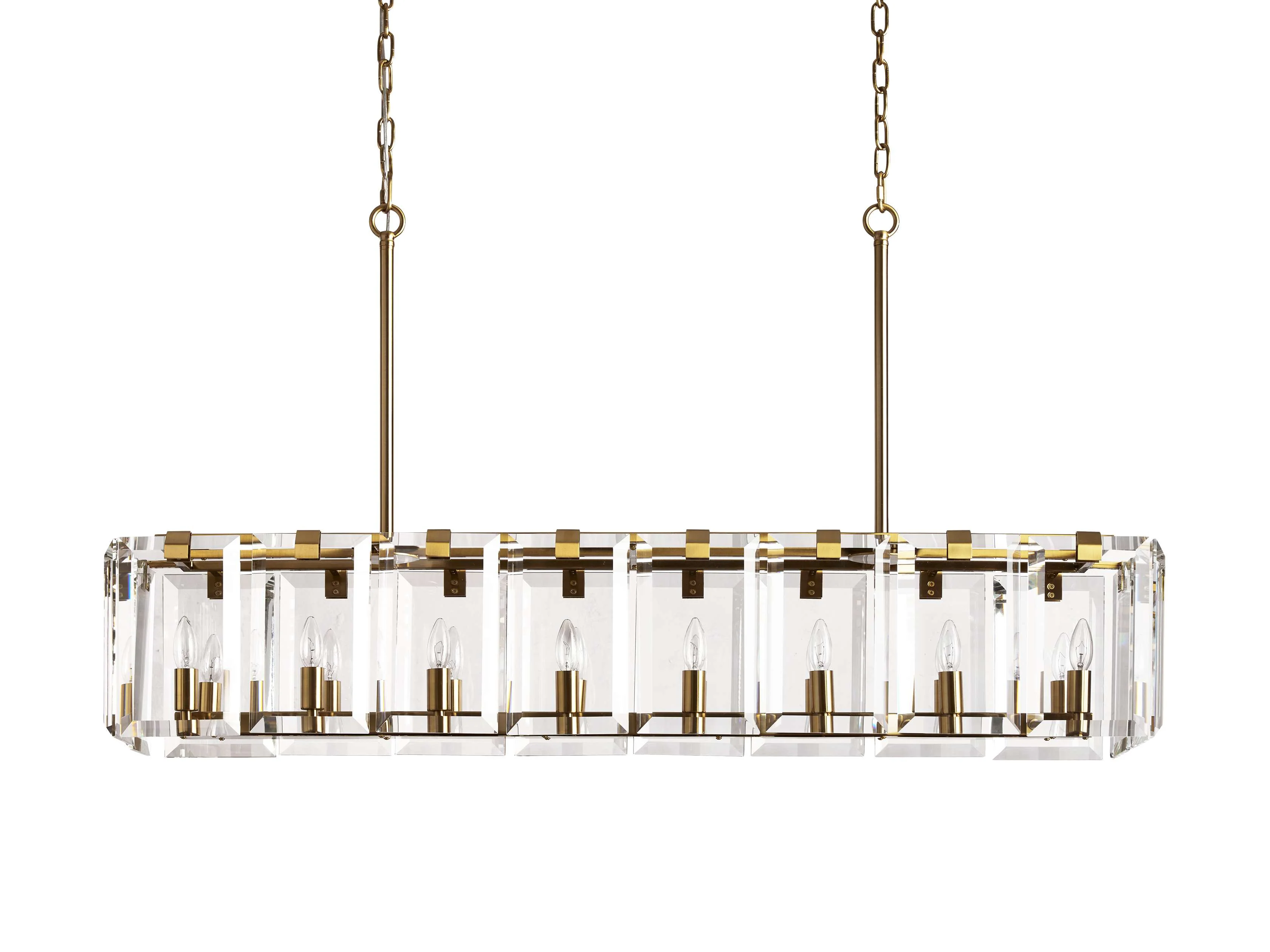 Amaya Delicate Crystal Rectangular Chandelier - Image 15