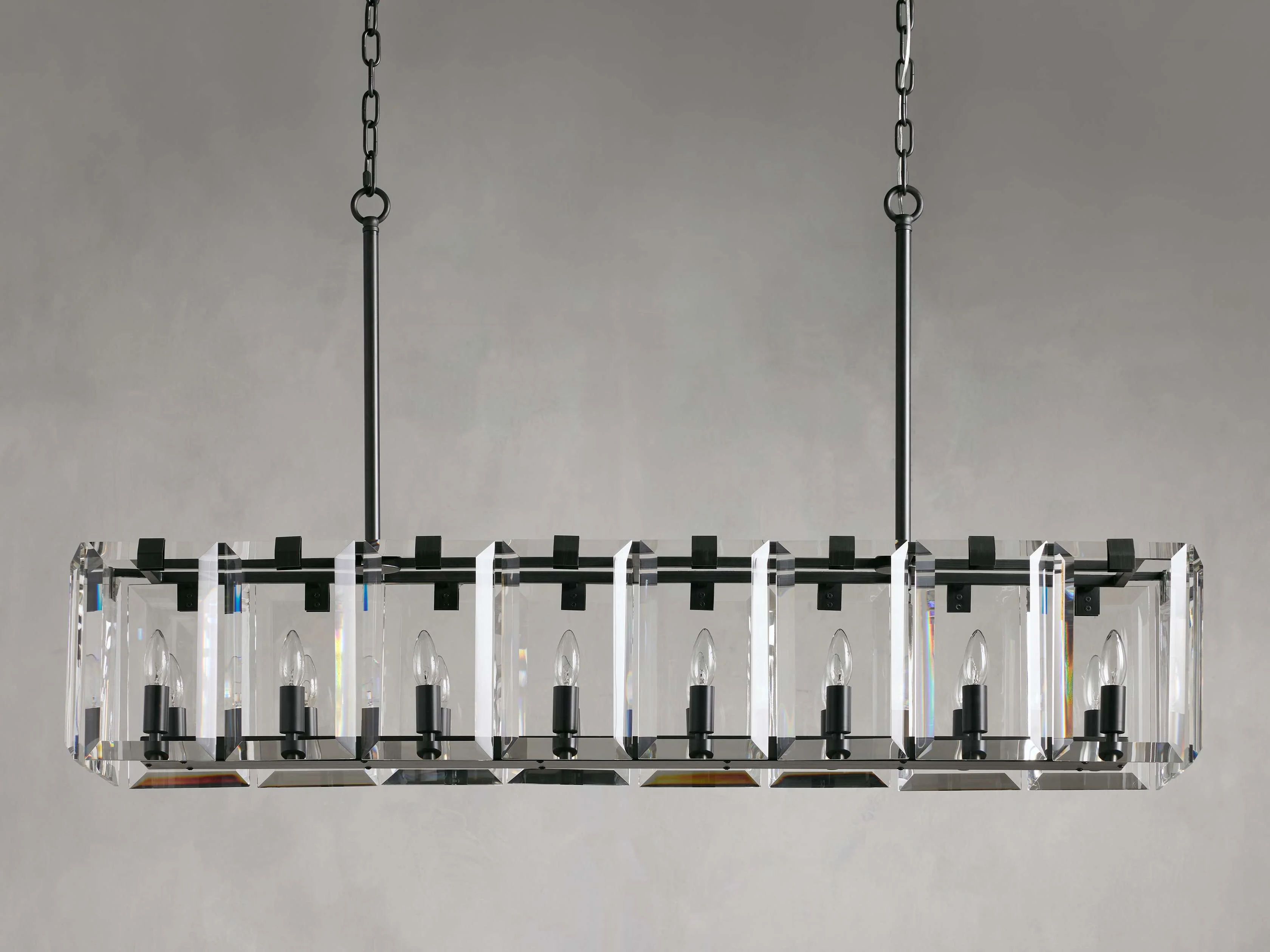 Amaya Delicate Crystal Rectangular Chandelier - Image 17