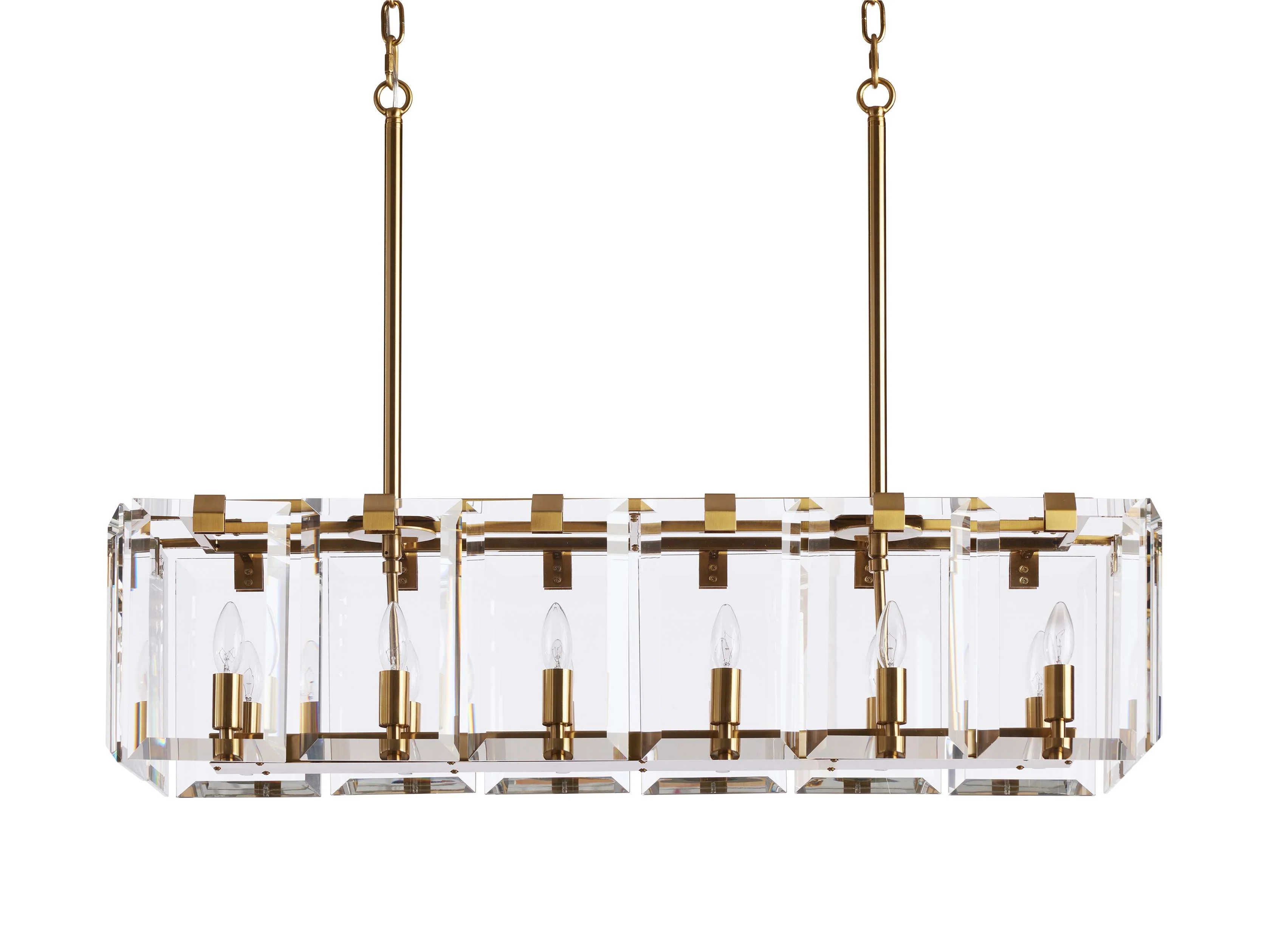 Amaya Delicate Crystal Rectangular Chandelier - Image 5