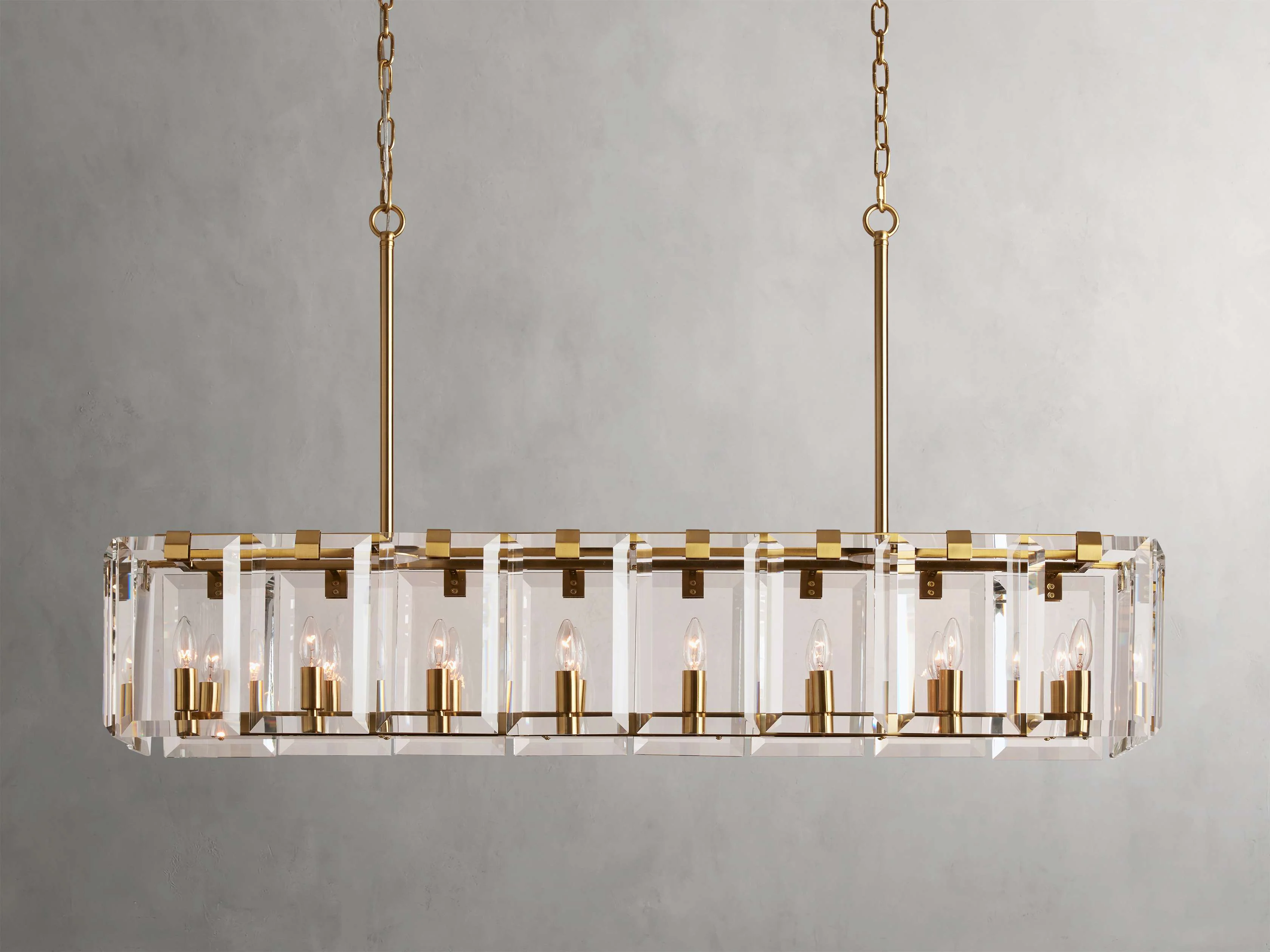 Amaya Luxe Crystal Rectangular Chandelier - Image 11