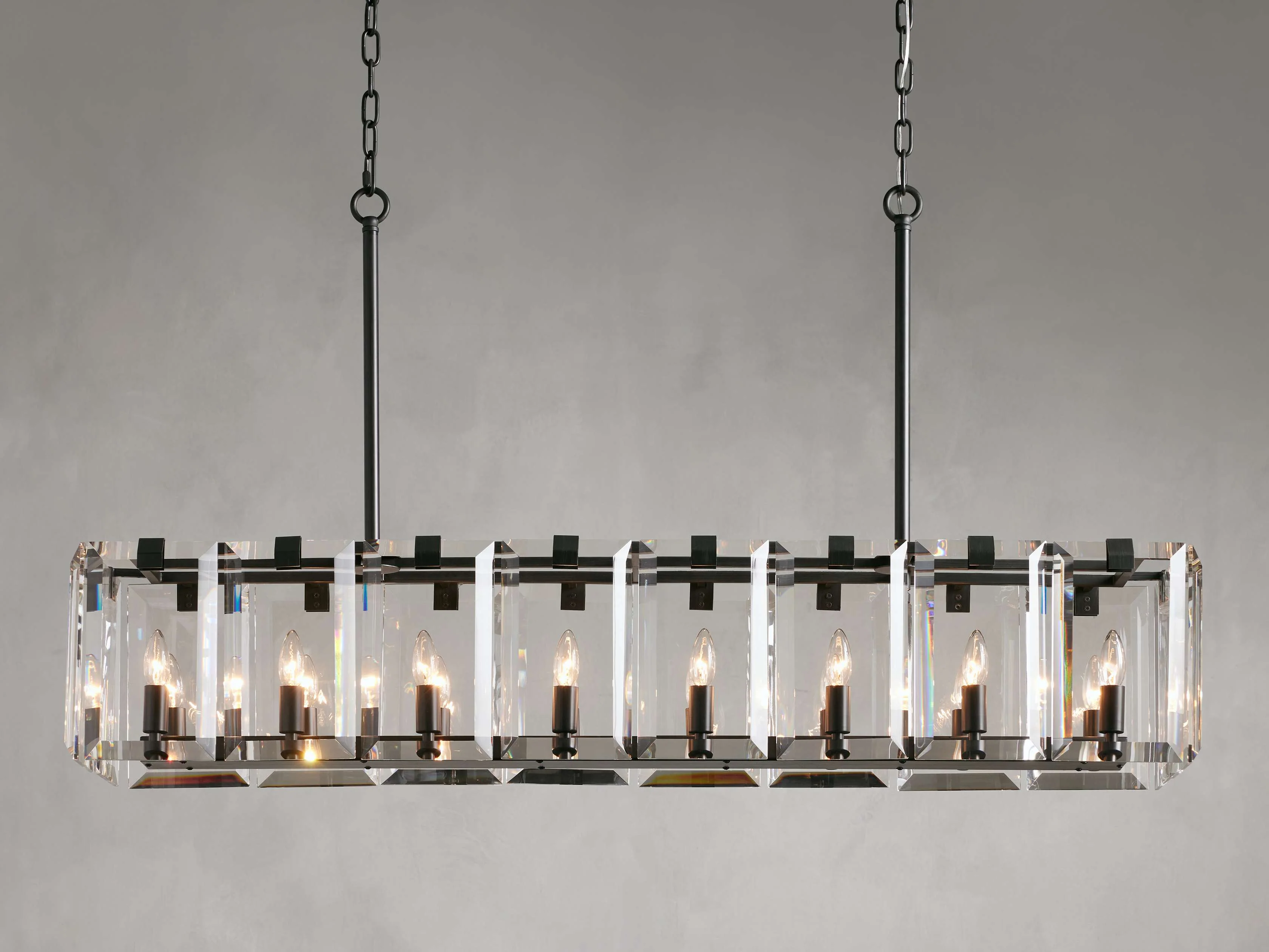 Amaya Luxe Crystal Rectangular Chandelier - Image 16
