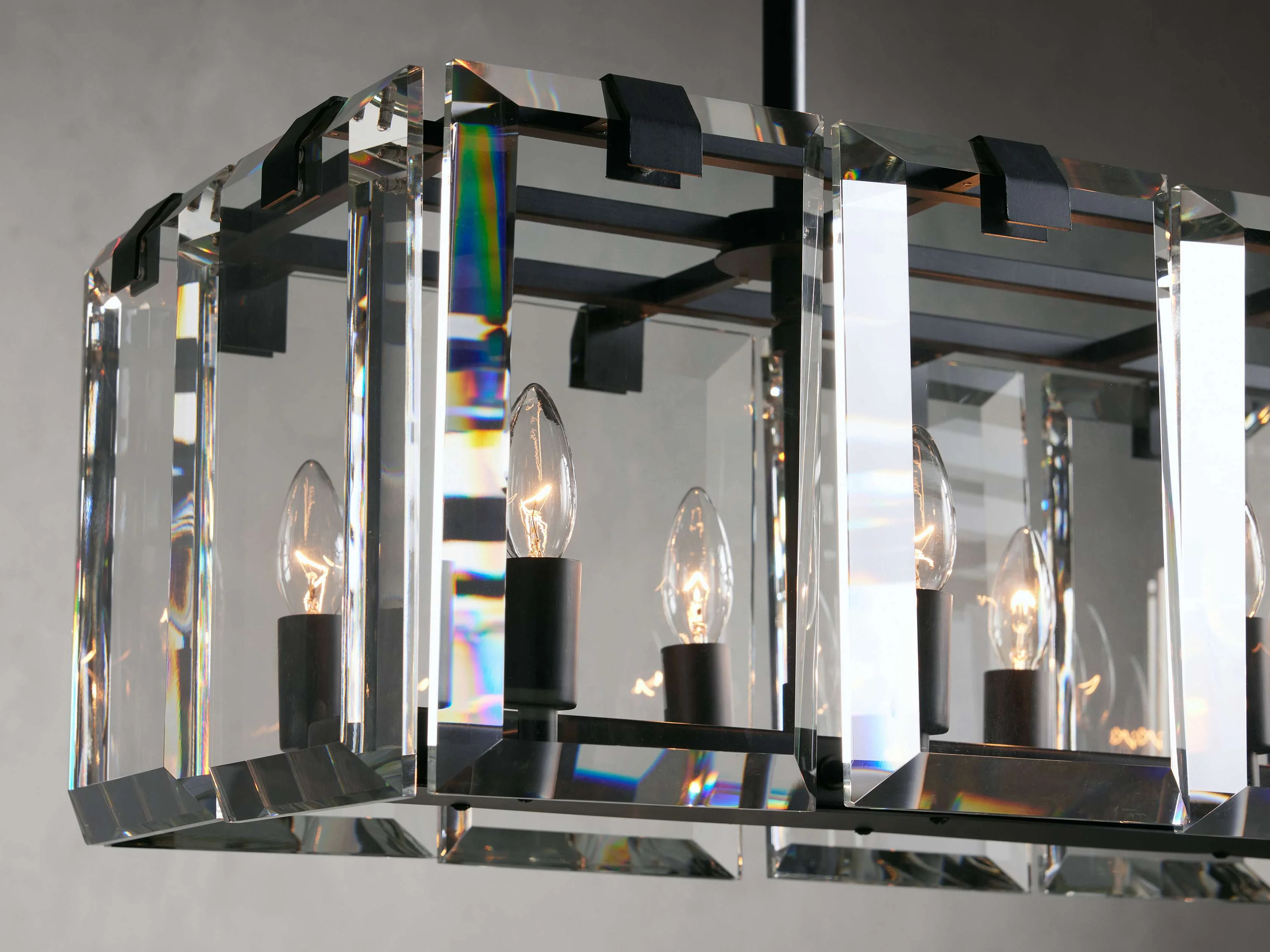 Amaya Luxe Crystal Rectangular Chandelier - Image 8