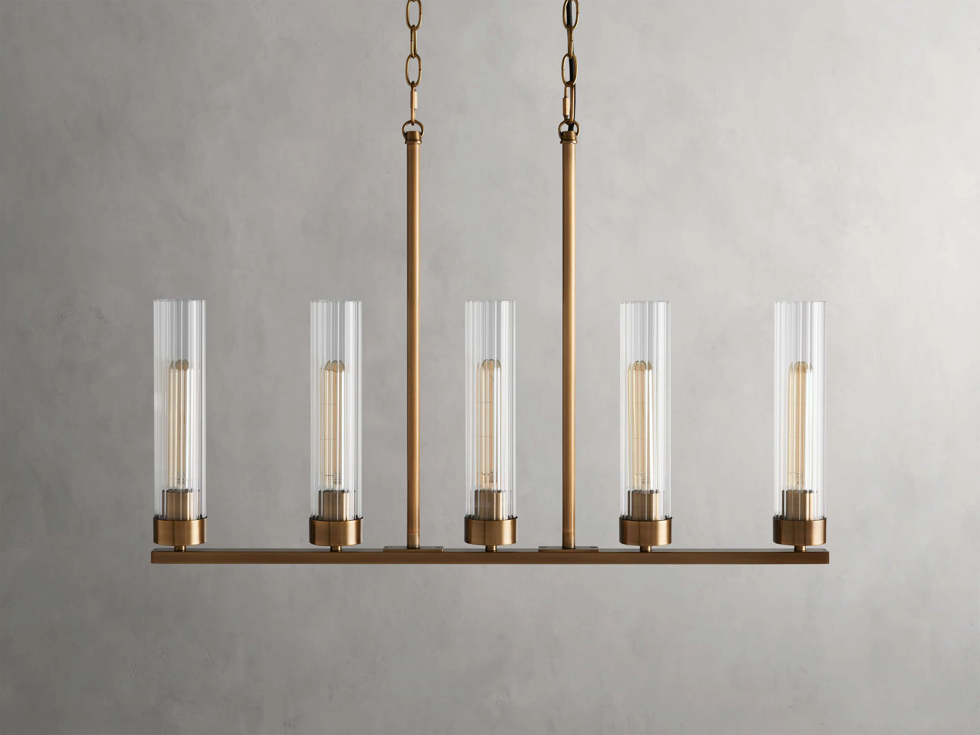 Andreas Modern Glass Linear Chandelier - Image 3