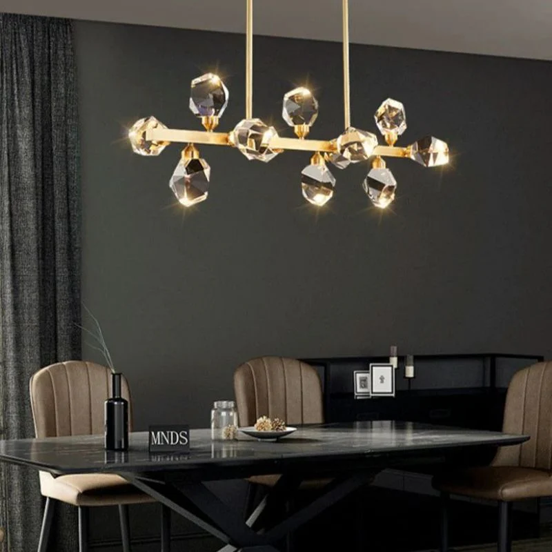 Angle Faceted Crystal Linear Chandelier - Image 17