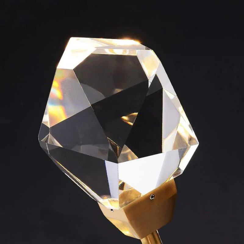 Angle Faceted Crystal Round Chandelier - Image 5