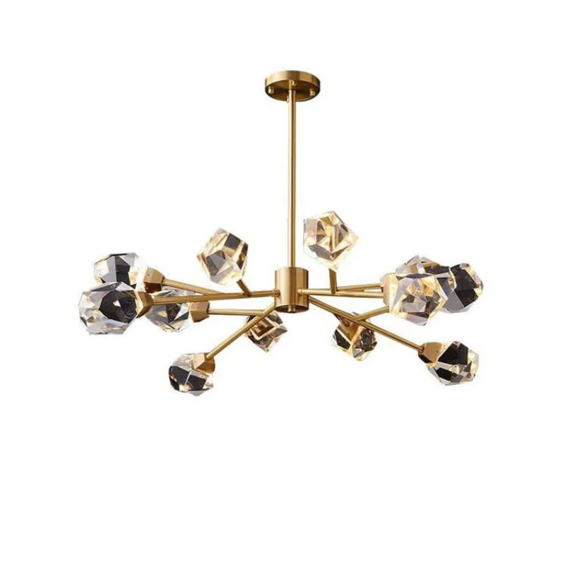 Angle Faceted Crystal Round Chandelier - Image 7