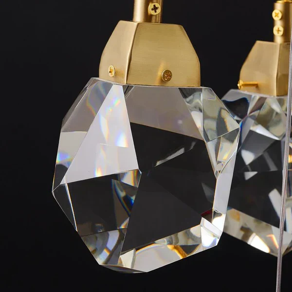 Angle Faceted Crystal Multi-Lights Round Chandelier - Image 9