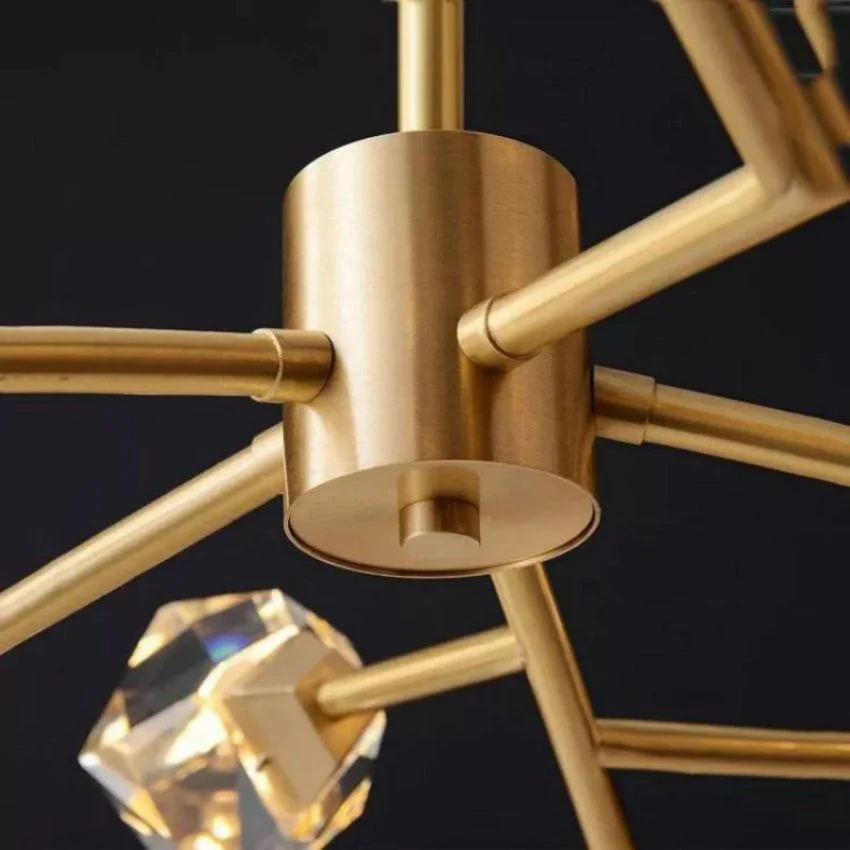 Angle Faceted Crystal Oval Chandelier - Image 11