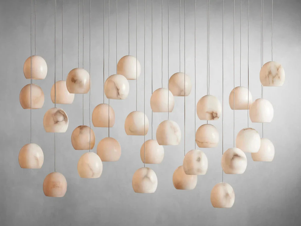Arica Natural Alabaster Linear Chandelier - Image 6