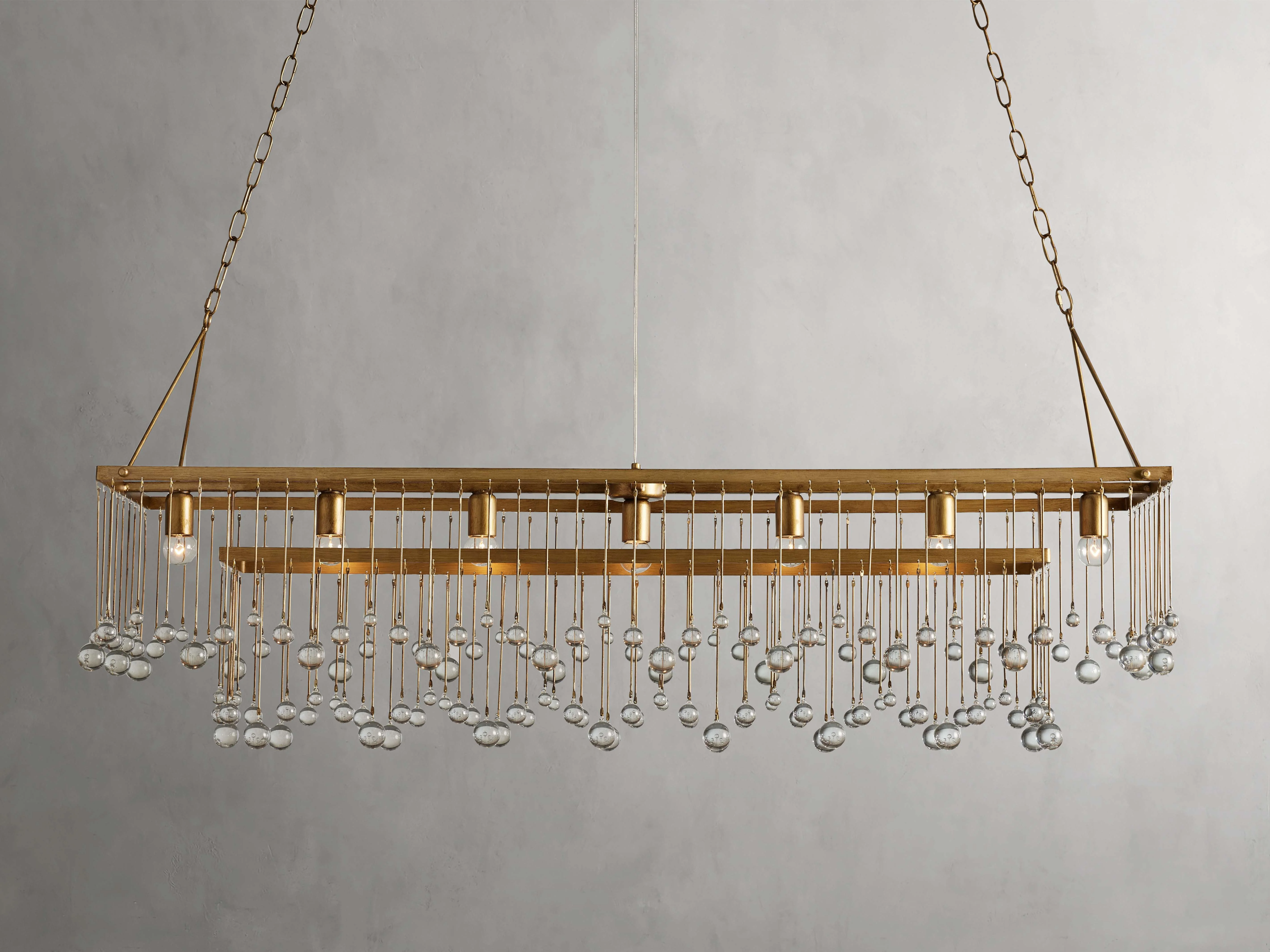 Aubrey Crystal Ball Rectangular Chandelier - Image 20