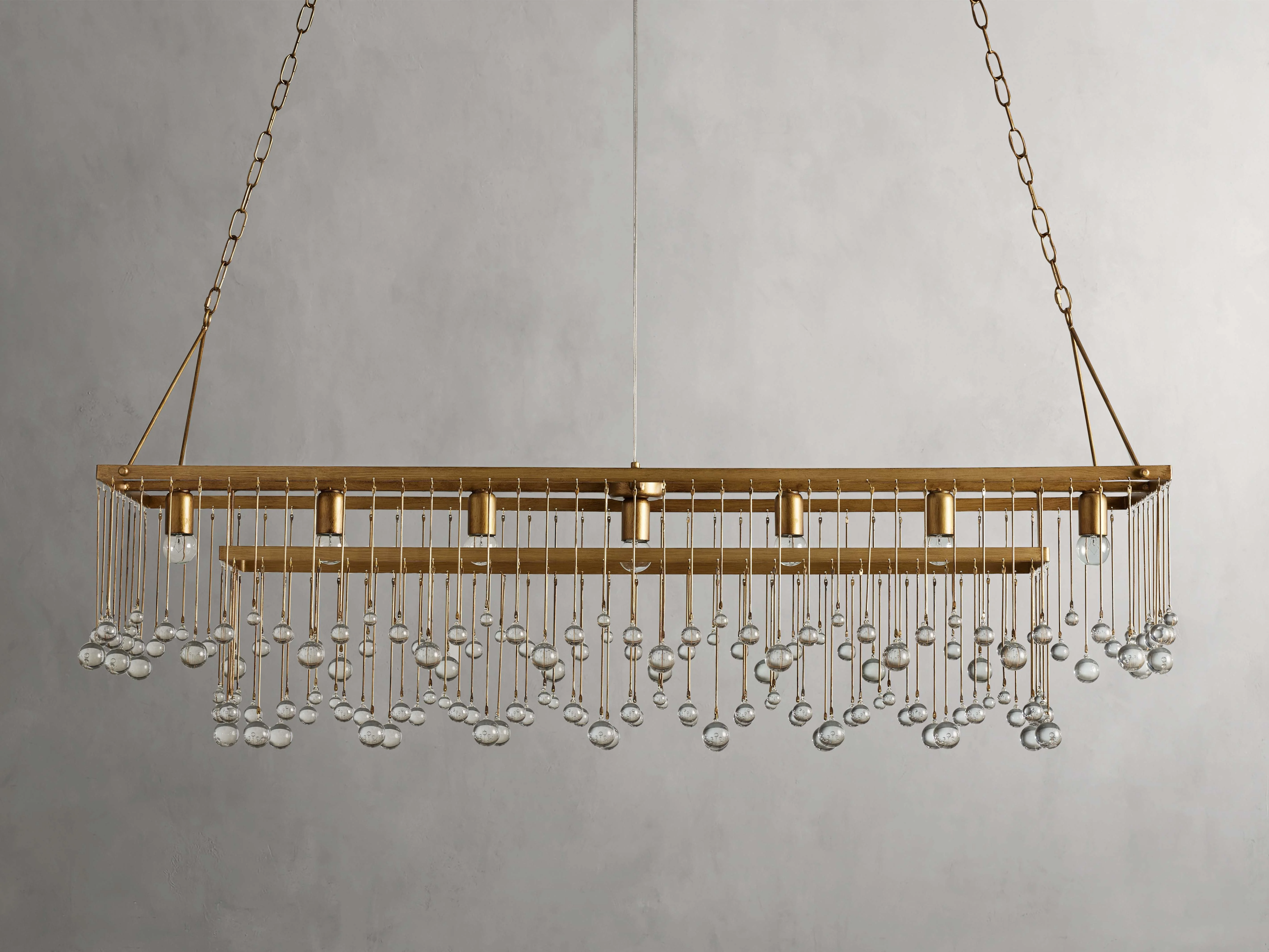 Aubrey Crystal Ball Rectangular Chandelier - Image 21