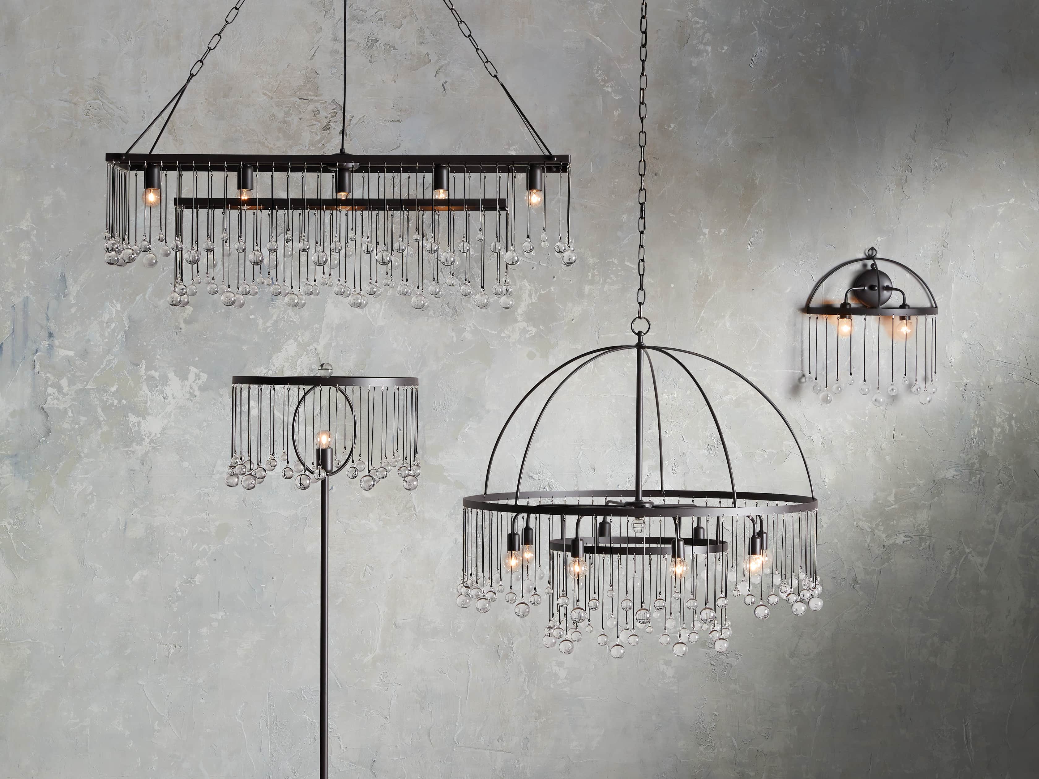 Aubrey Crystal Ball Rectangular Chandelier - Image 30