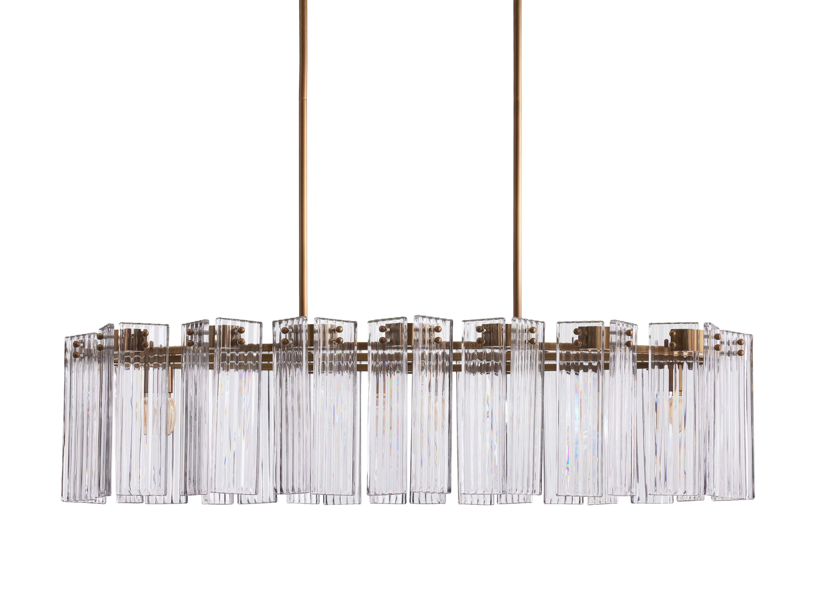 Delsie Reeded Glass Oval Chandelier - Image 14