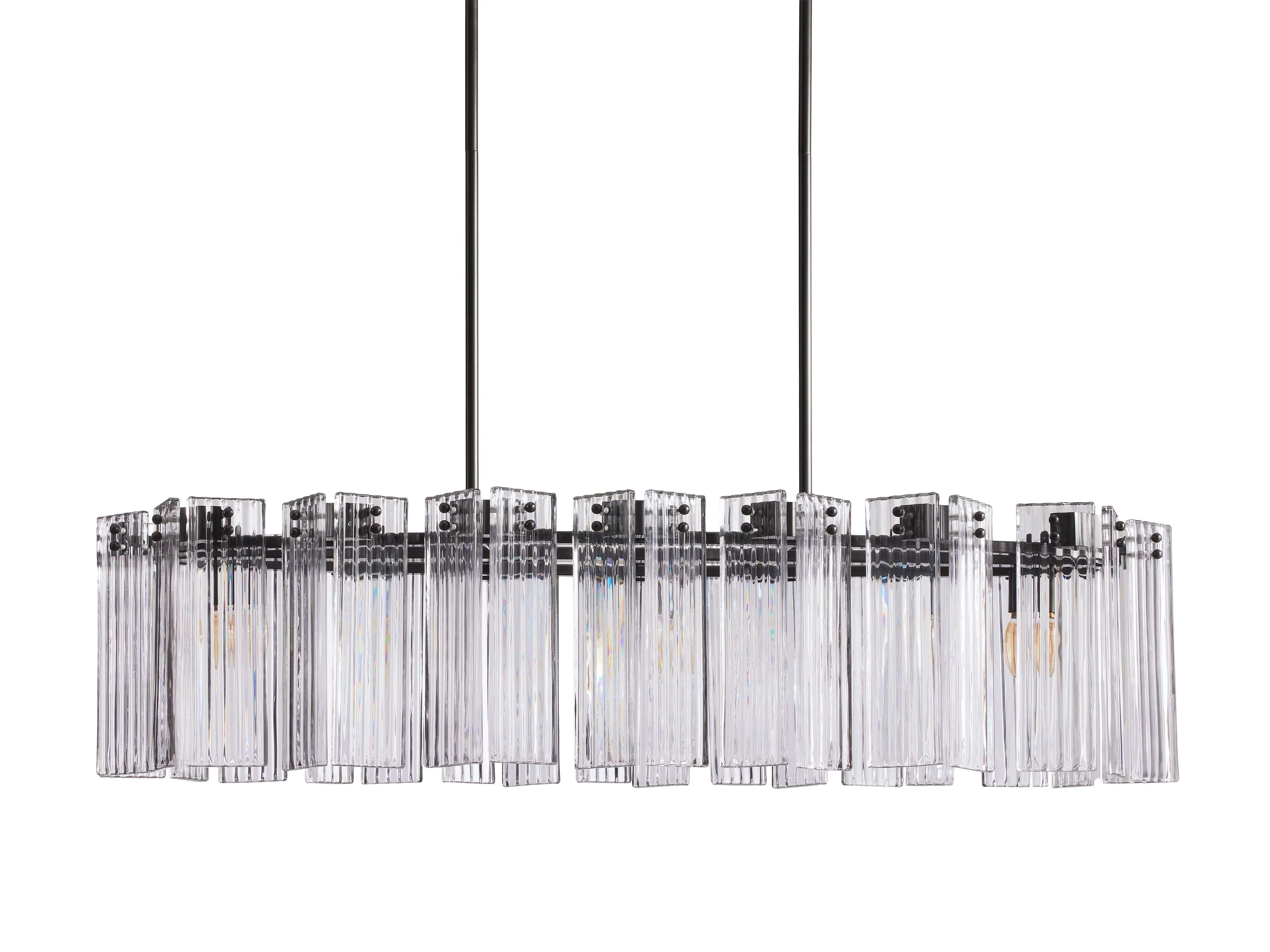 Delsie Reeded Glass Oval Chandelier - Image 24