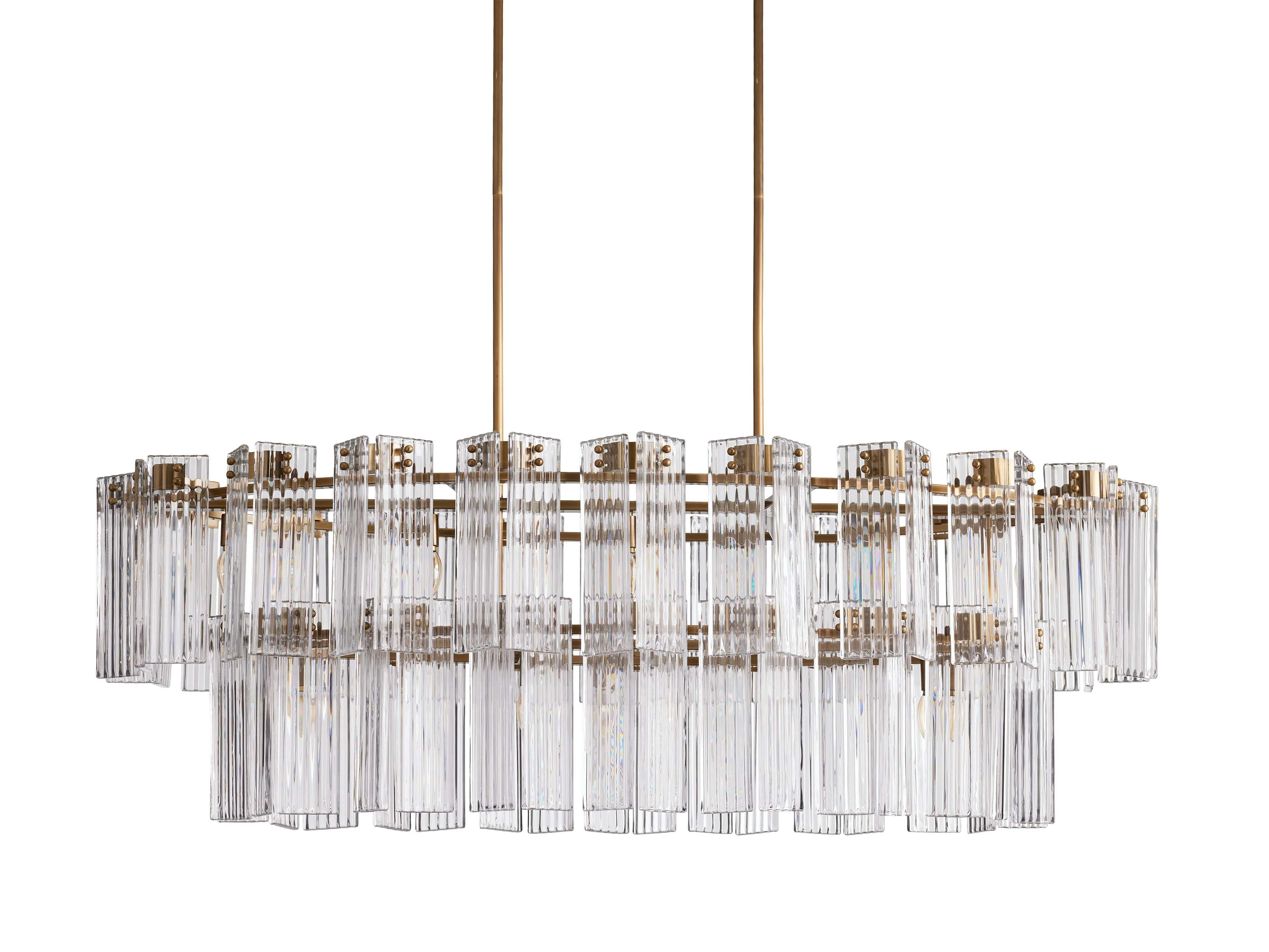 Delsie Reeded Glass Oval Chandelier - Image 34