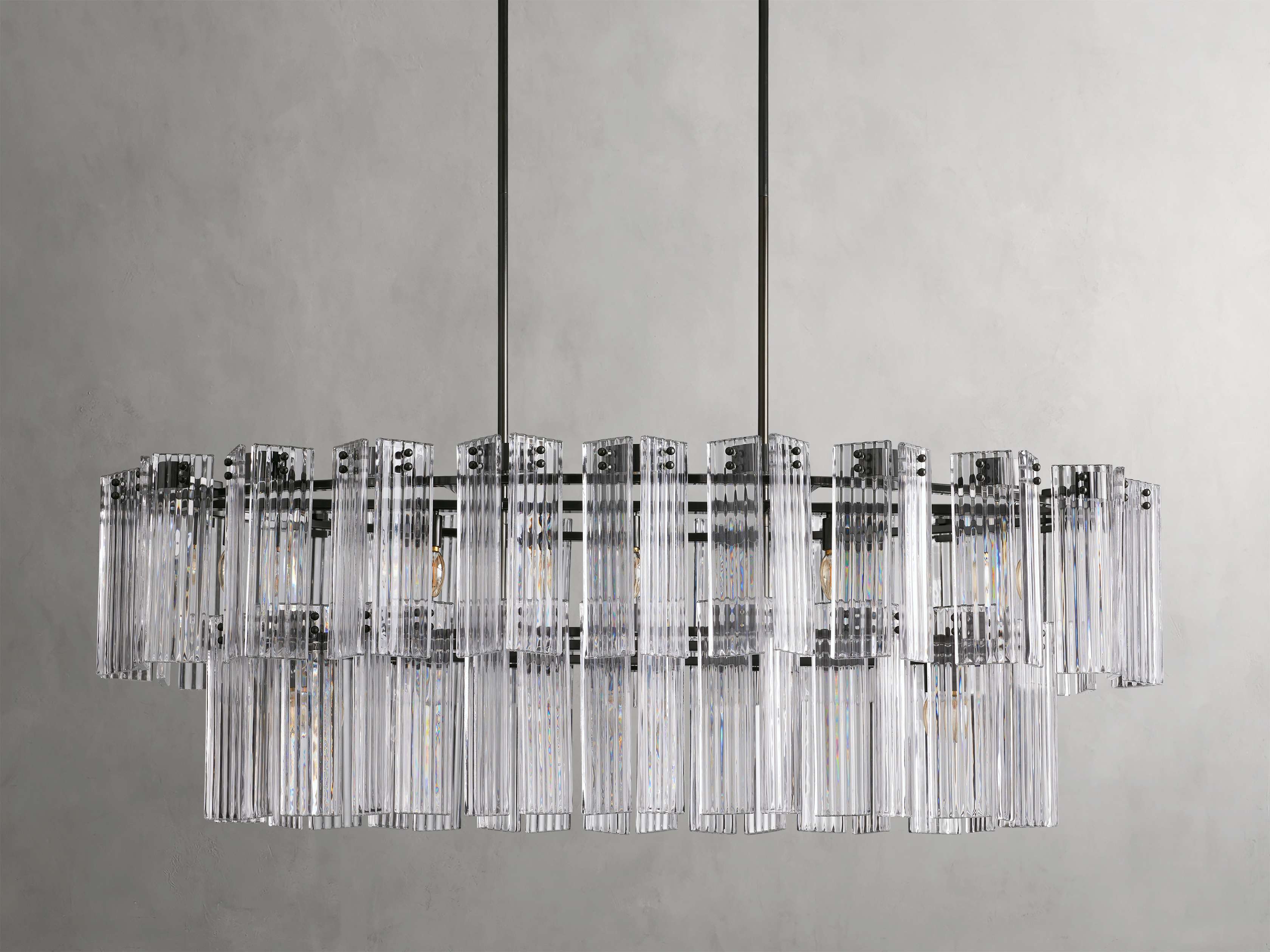 Delsie Reeded Glass Oval Chandelier - Image 41