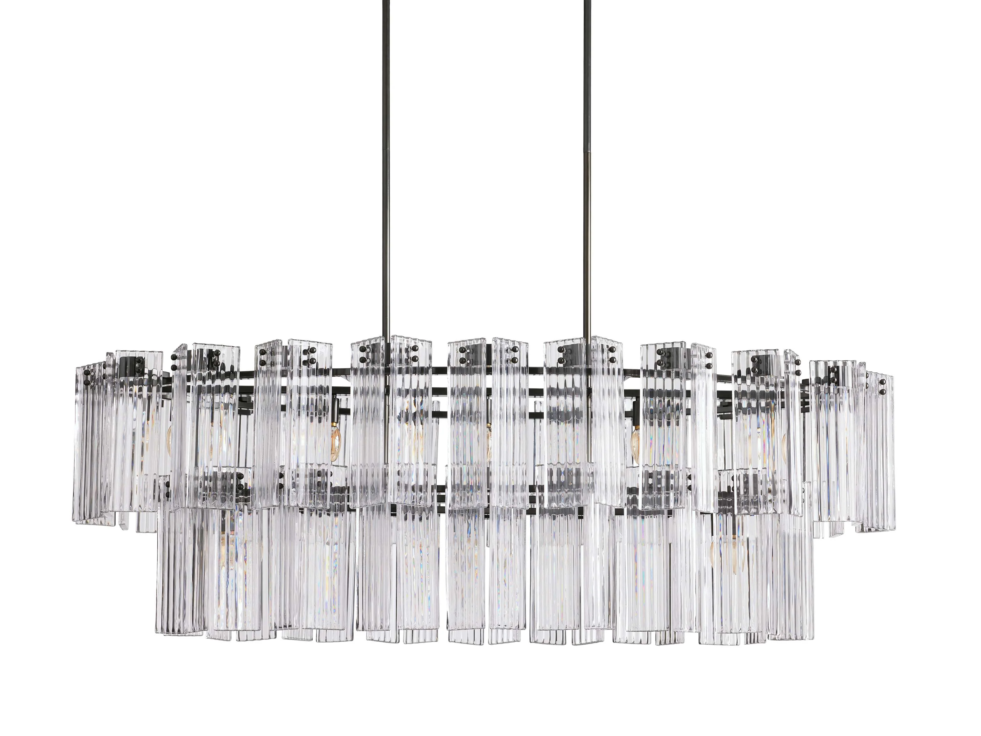 Delsie Reeded Glass Oval Chandelier - Image 44