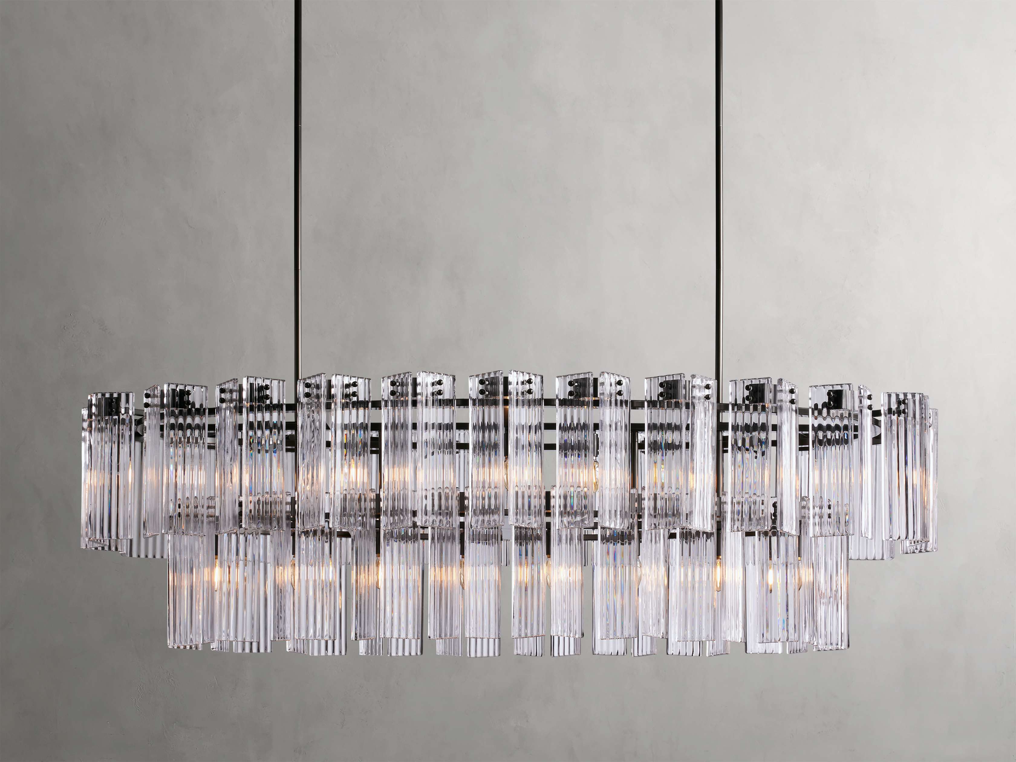Delsie Reeded Glass Oval Chandelier - Image 56