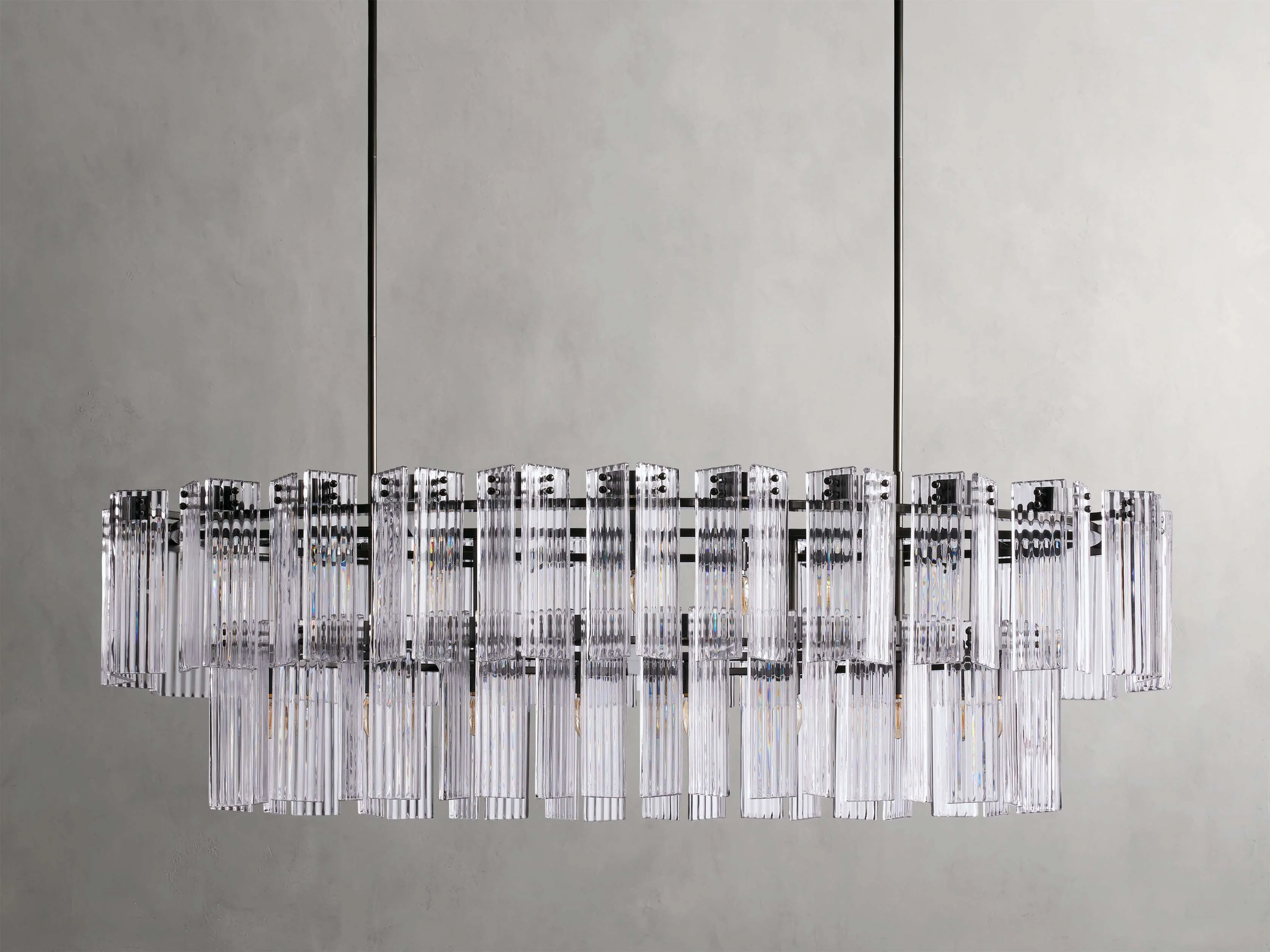 Delsie Reeded Glass Oval Chandelier - Image 57