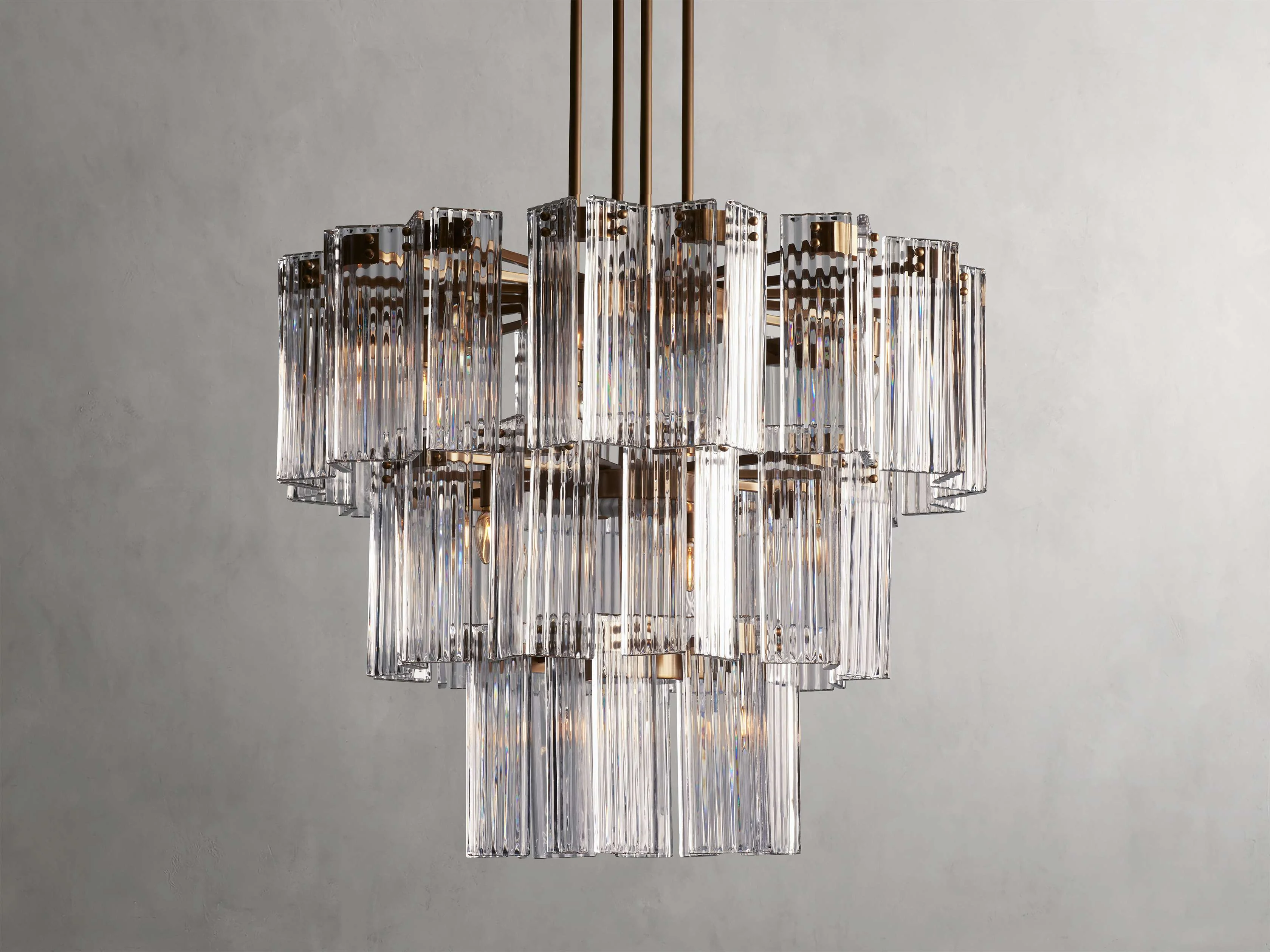 Delsie Reeded Glass Round Chandelier - Image 10