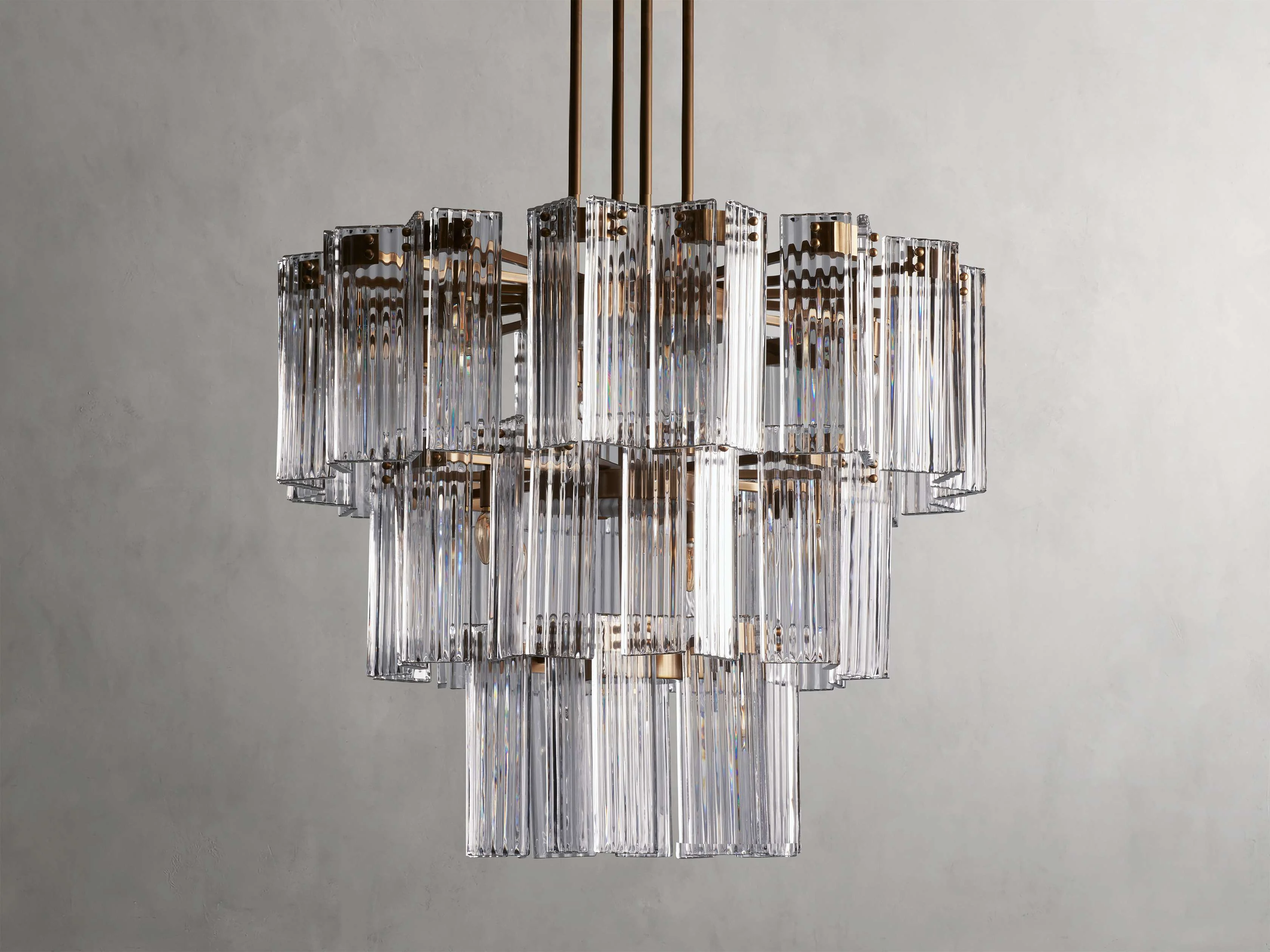 Delsie Reeded Glass Round Chandelier - Image 11