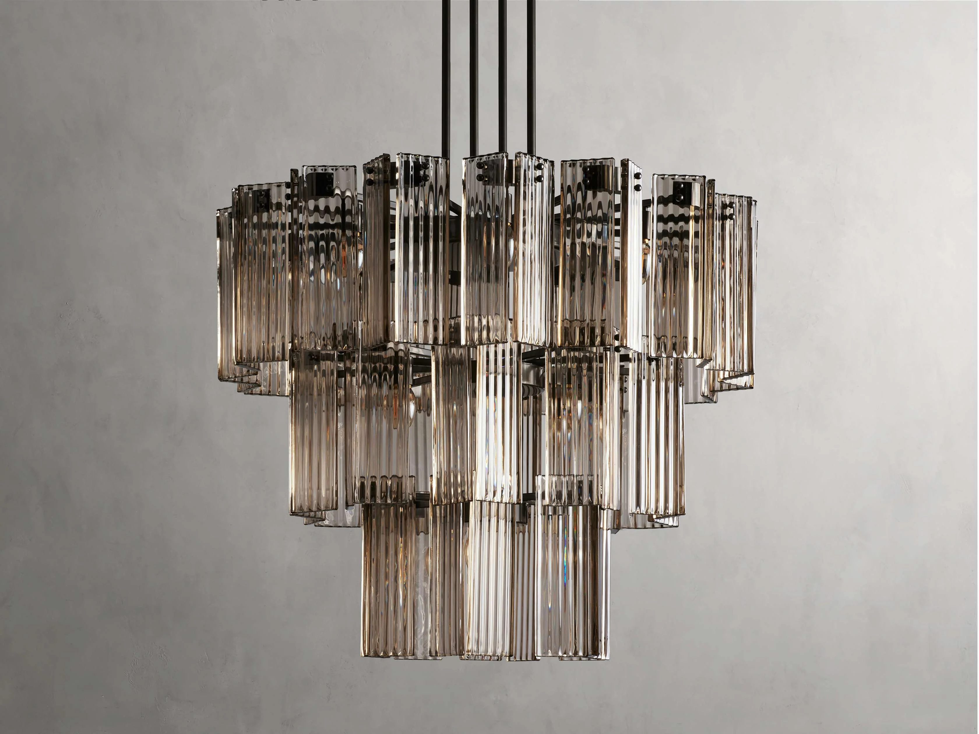 Delsie Reeded Glass Round Chandelier - Image 16