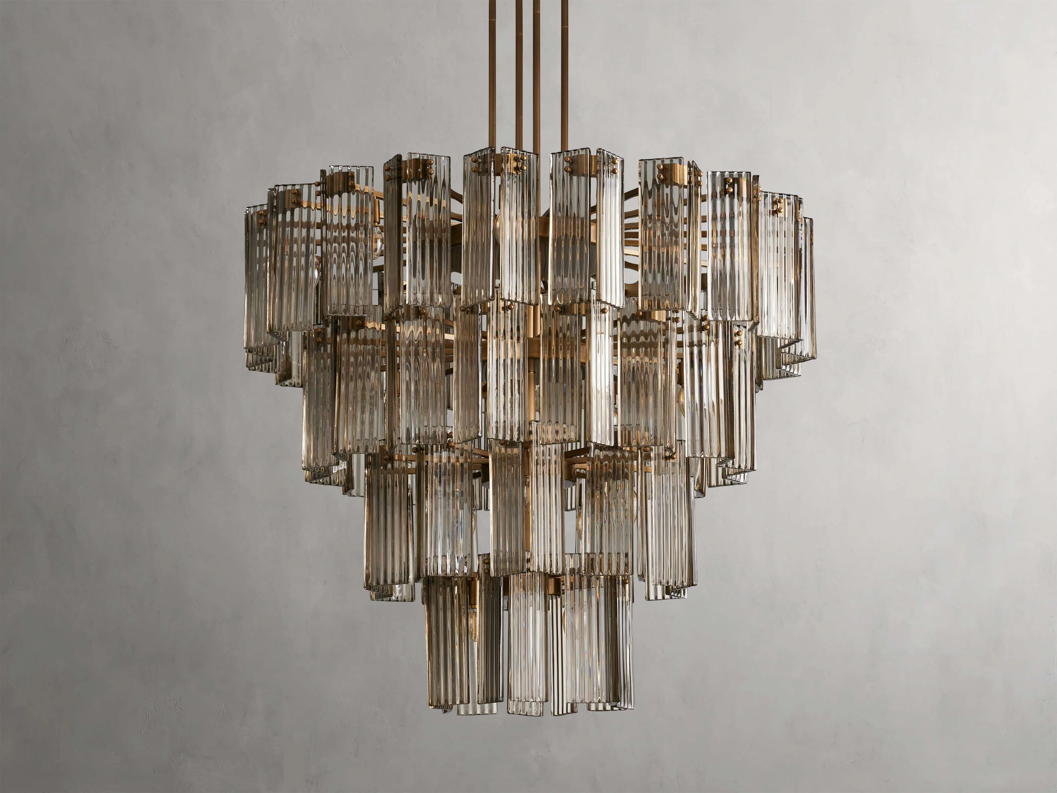 Delsie Reeded Glass Round Chandelier - Image 26