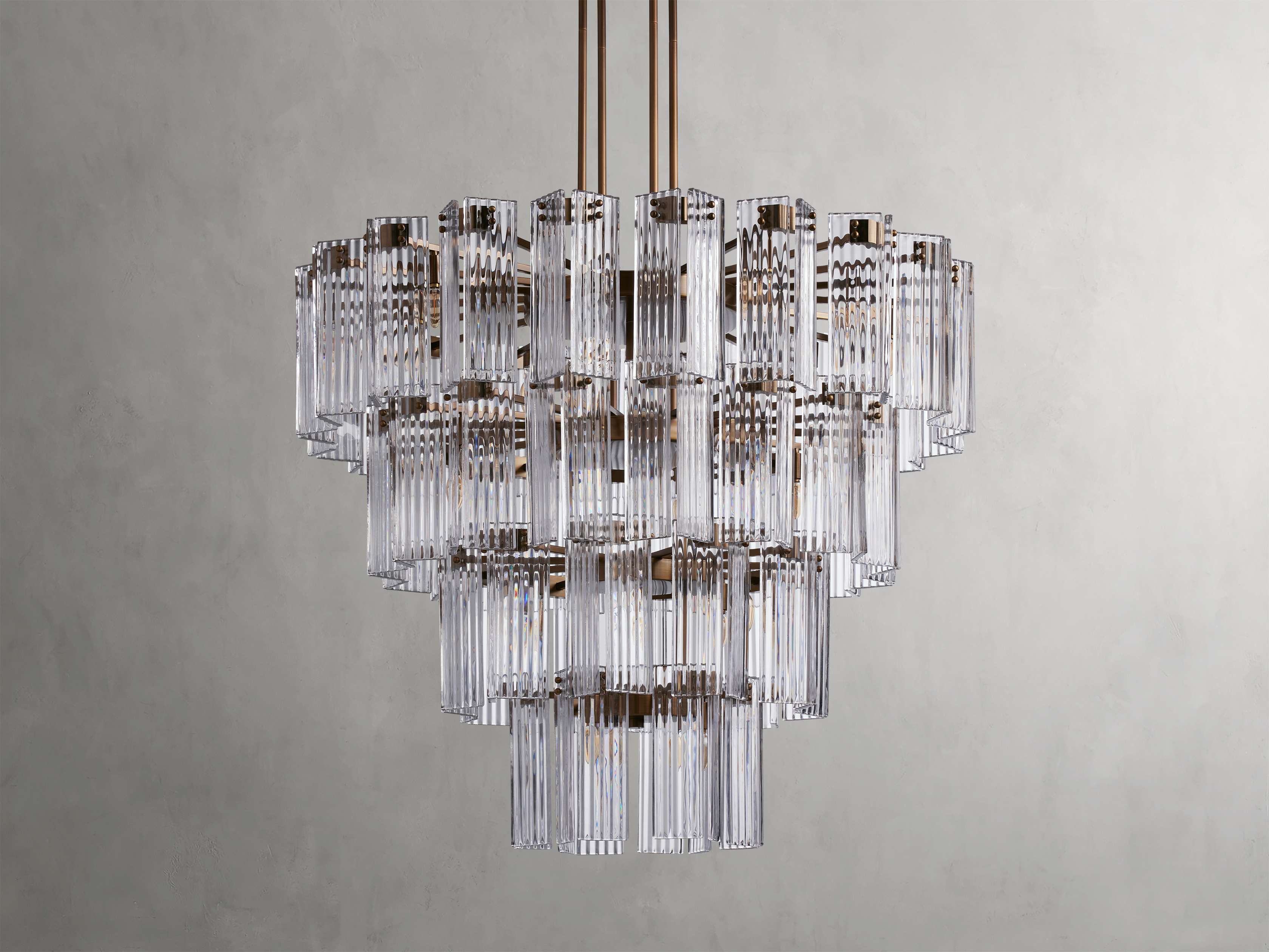 Delsie Reeded Glass Round Chandelier - Image 31