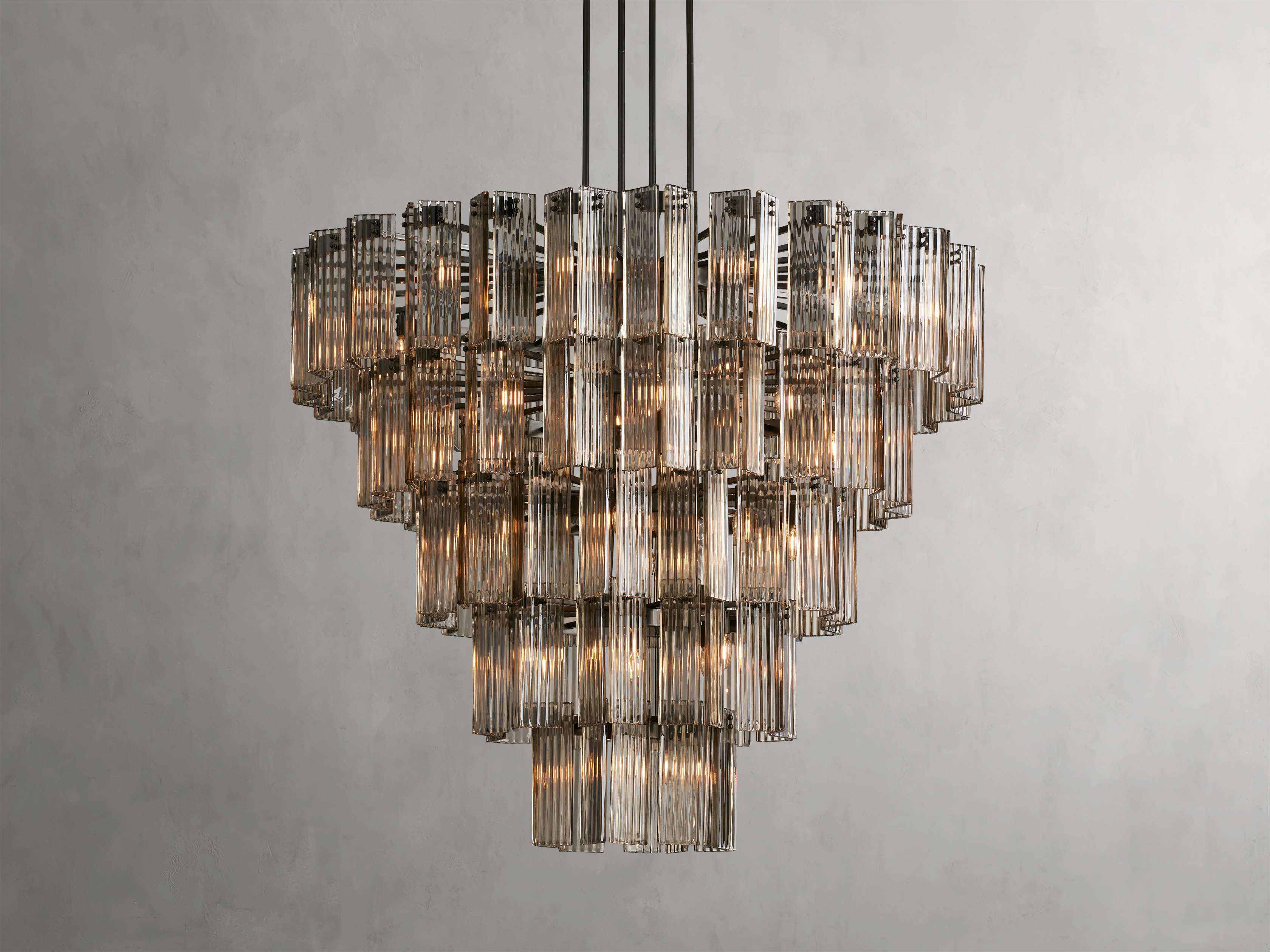 Delsie Reeded Glass Round Chandelier - Image 55