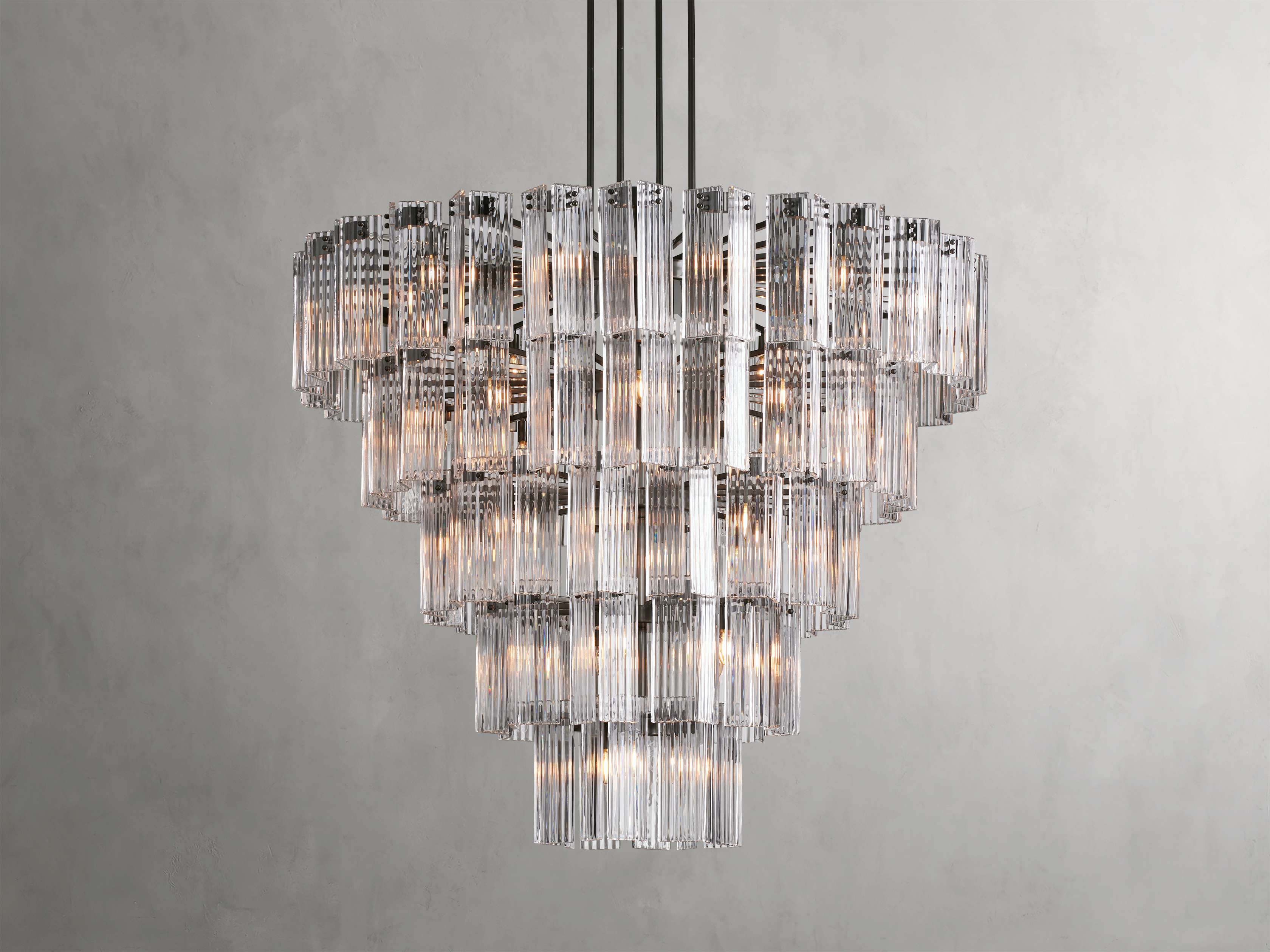 Delsie Reeded Glass Round Chandelier - Image 60