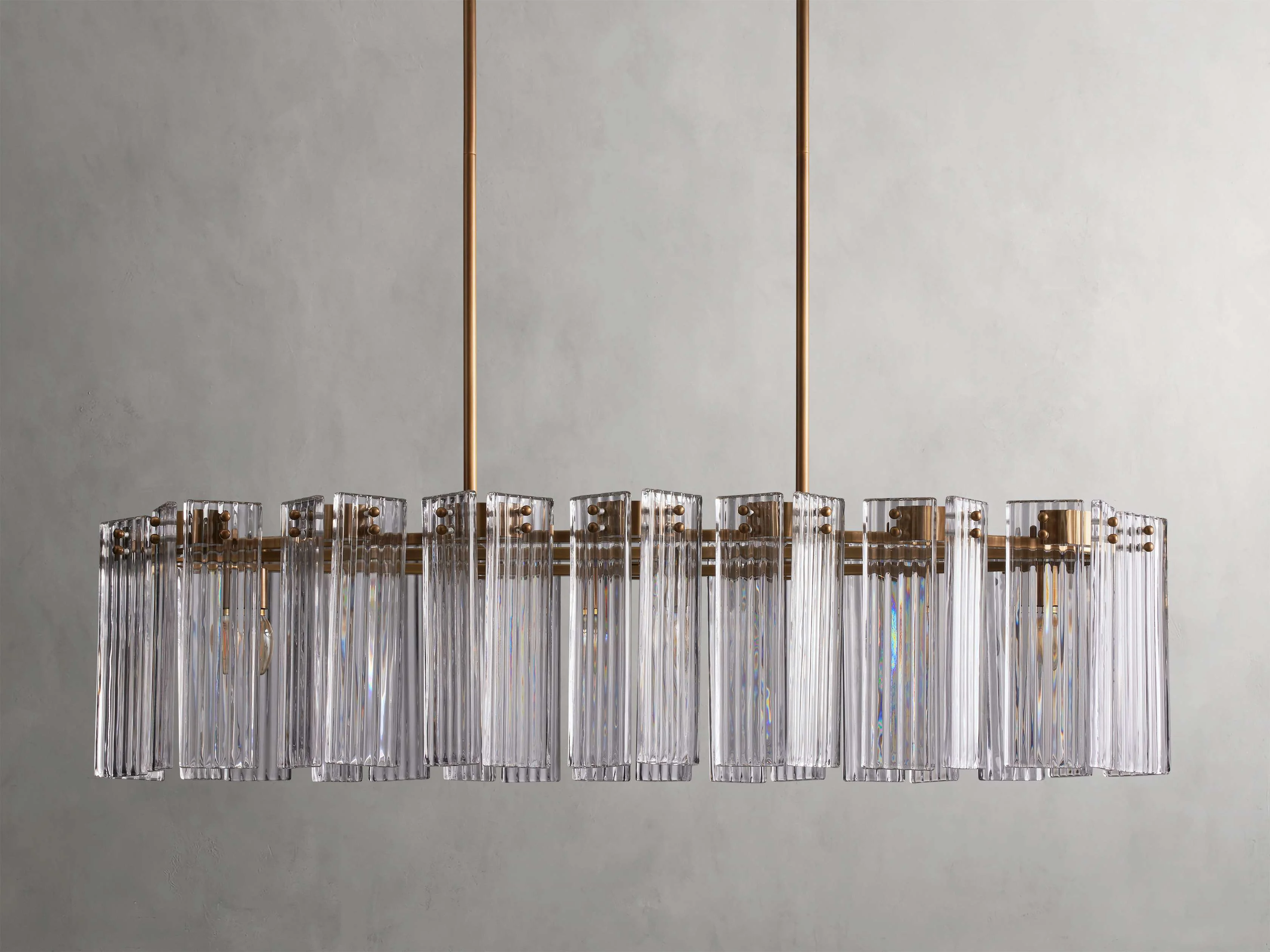 Delsie Vintage Glass Oval Chandelier - Image 11