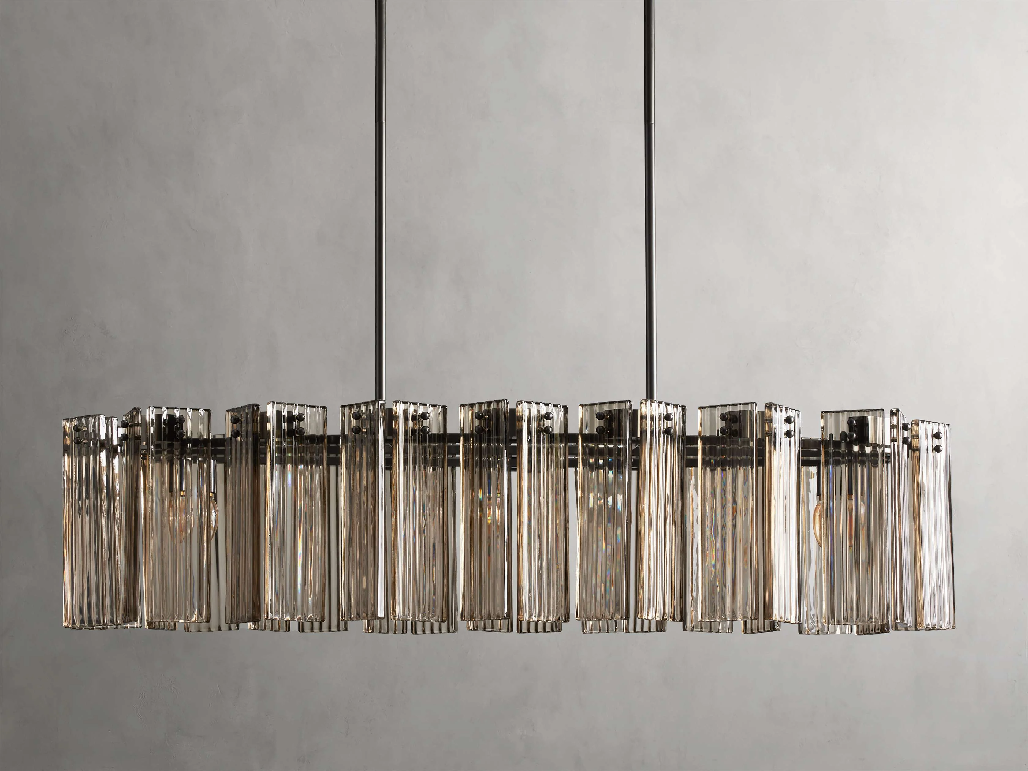 Delsie Vintage Glass Oval Chandelier - Image 16