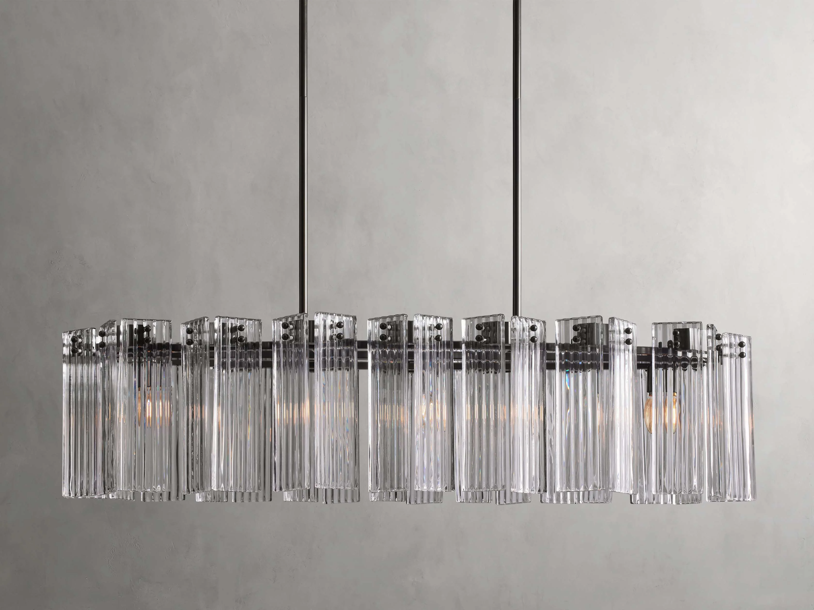 Delsie Vintage Glass Oval Chandelier - Image 20