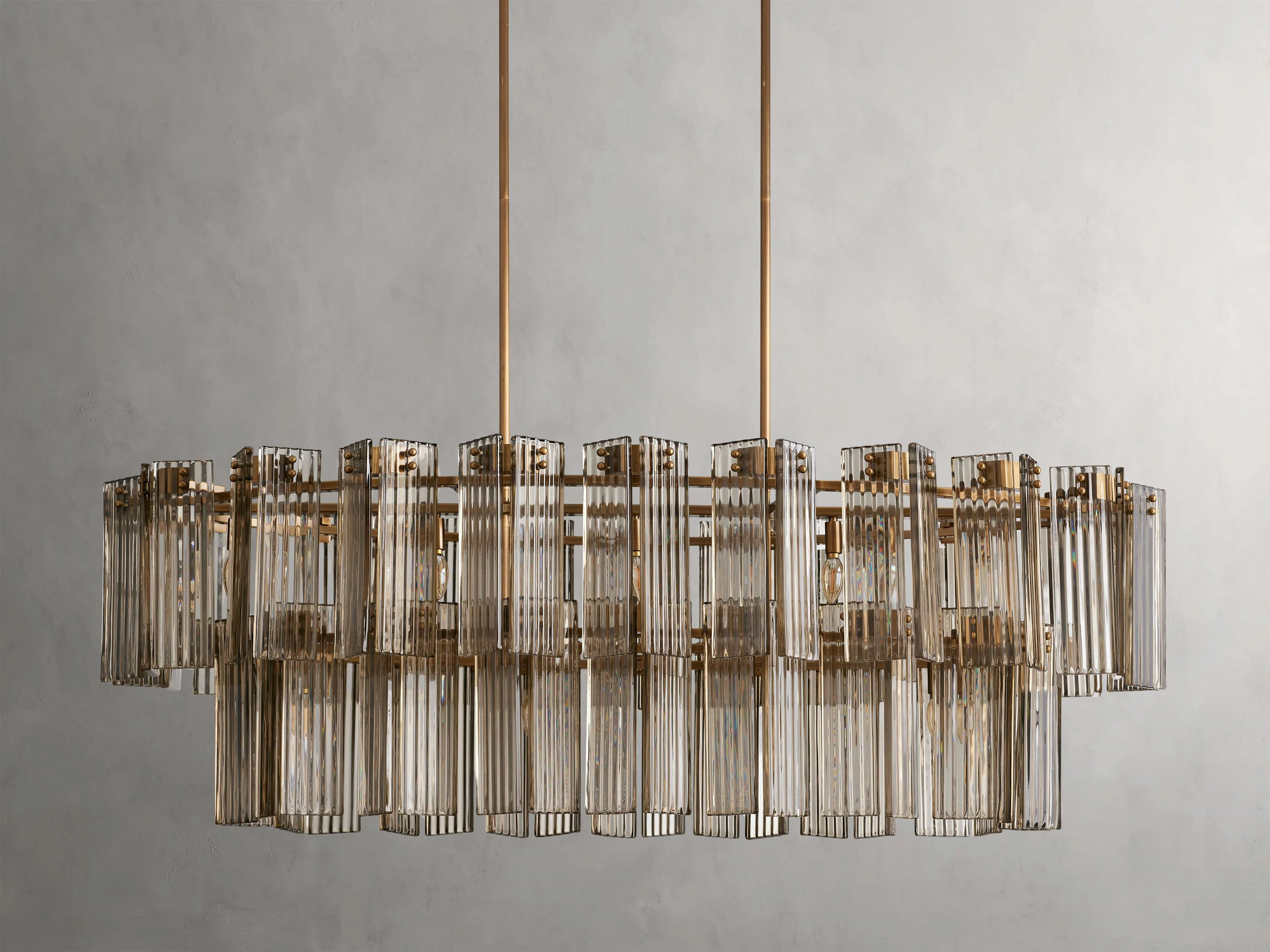 Delsie Vintage Glass Oval Chandelier - Image 26