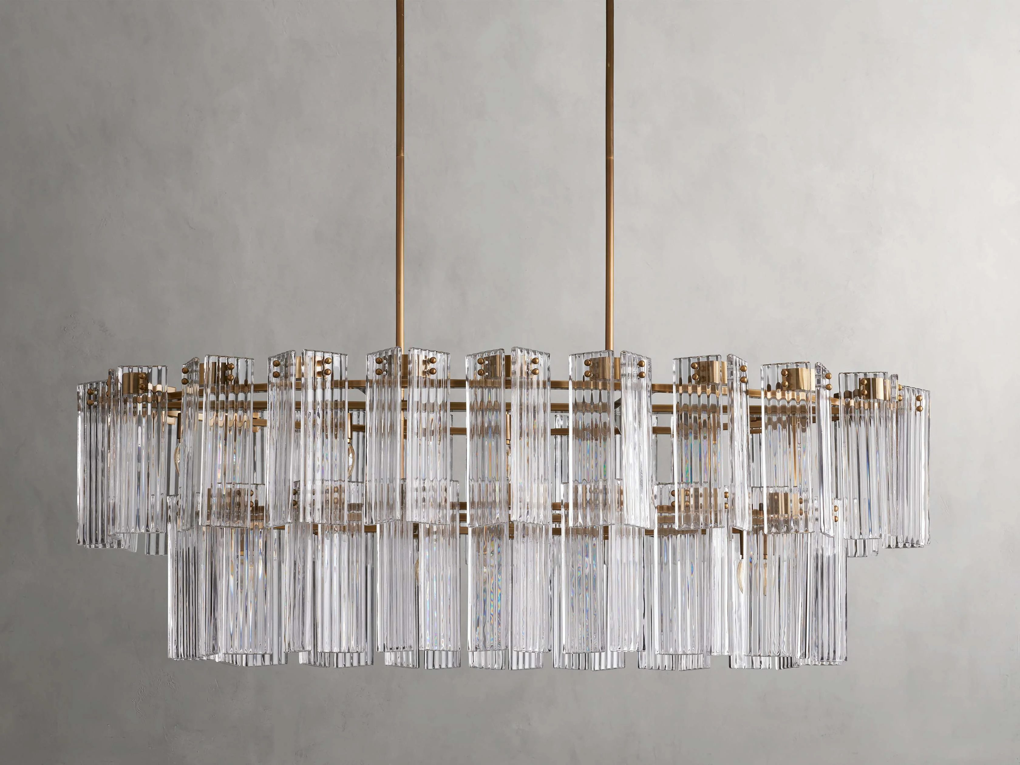 Delsie Vintage Glass Oval Chandelier - Image 31