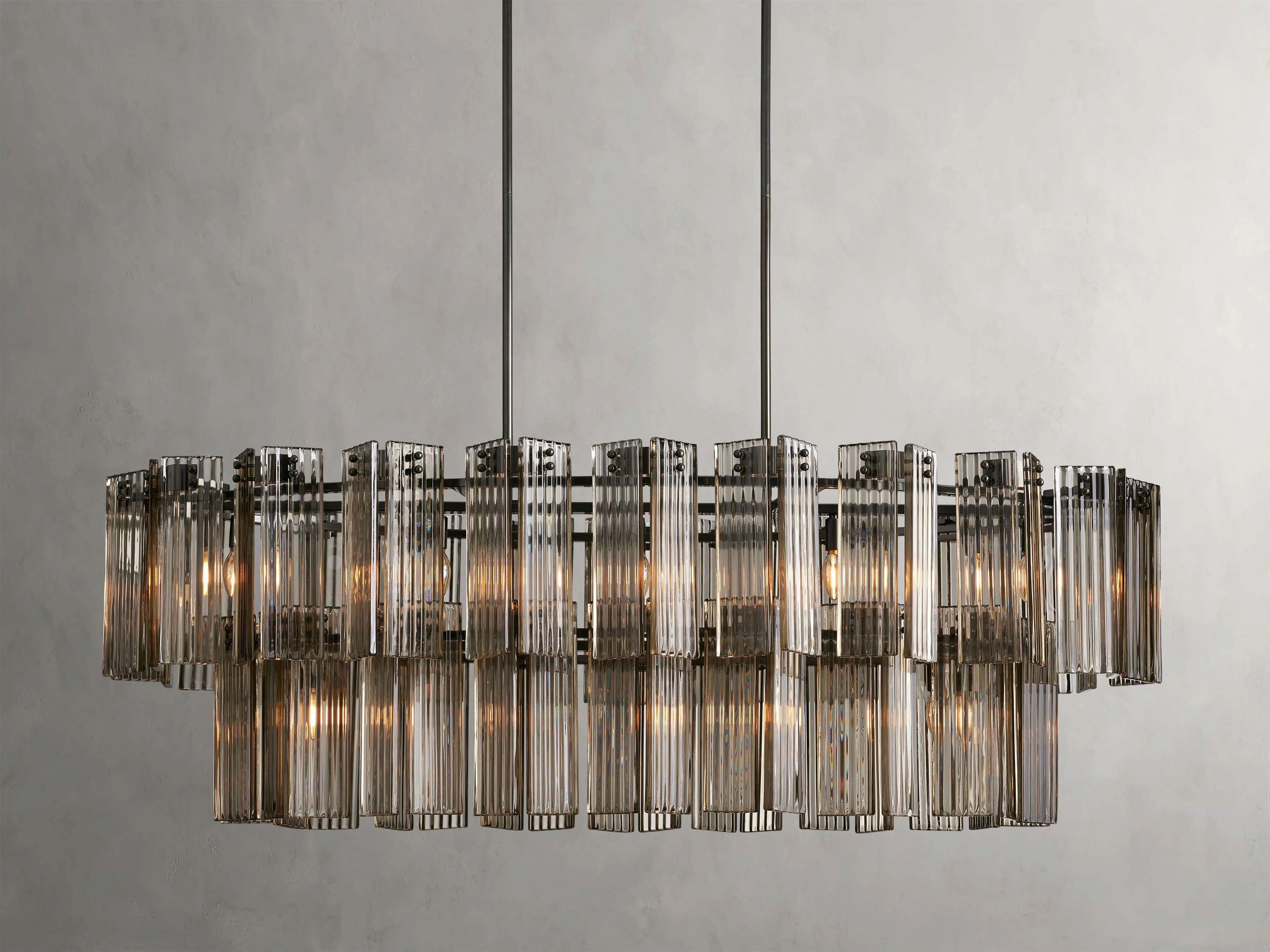 Delsie Vintage Glass Oval Chandelier - Image 35