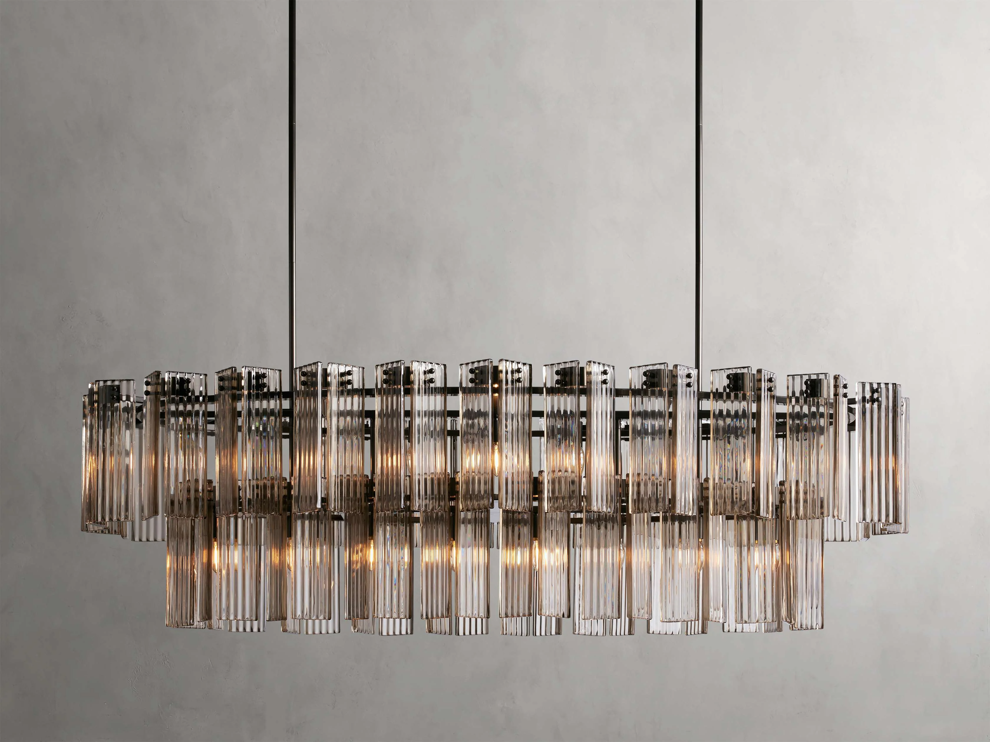 Delsie Vintage Glass Oval Chandelier - Image 51