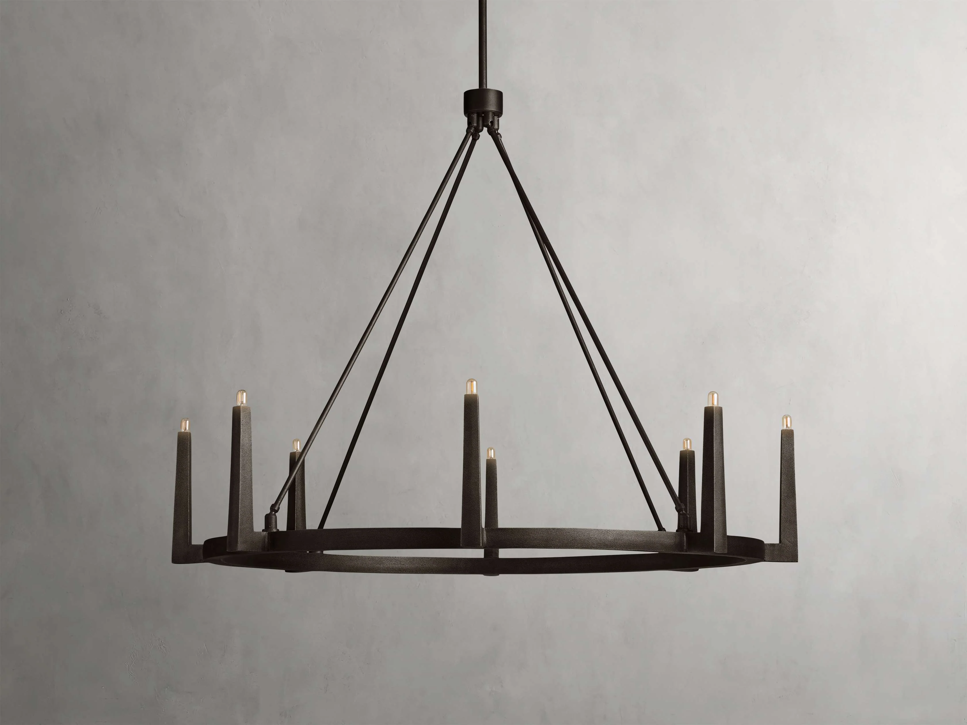 Emmet Antiqued Granular Round Chandelier - Image 17