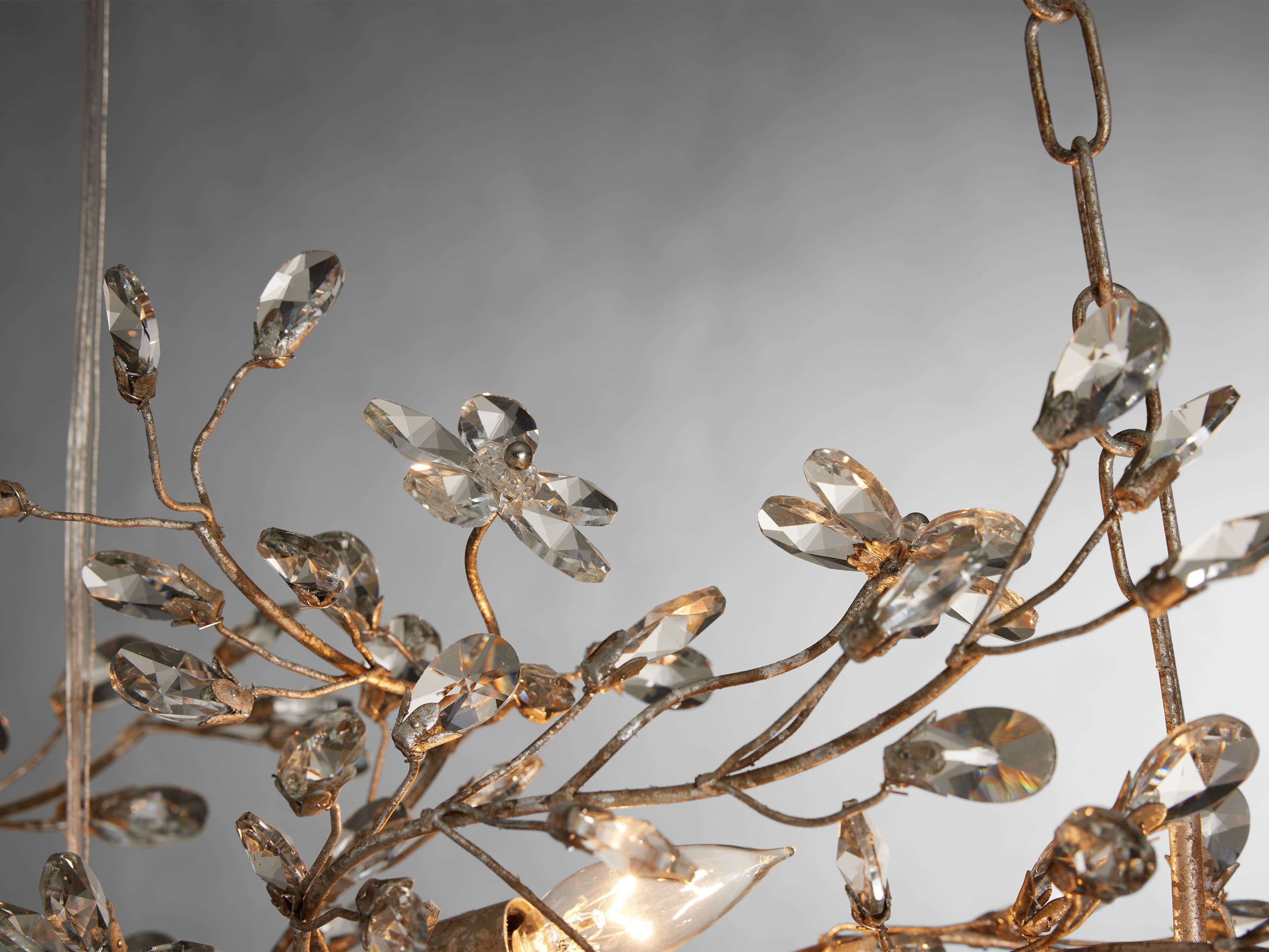 Fiore Sculpted Petals Linear Chandelier - Image 13