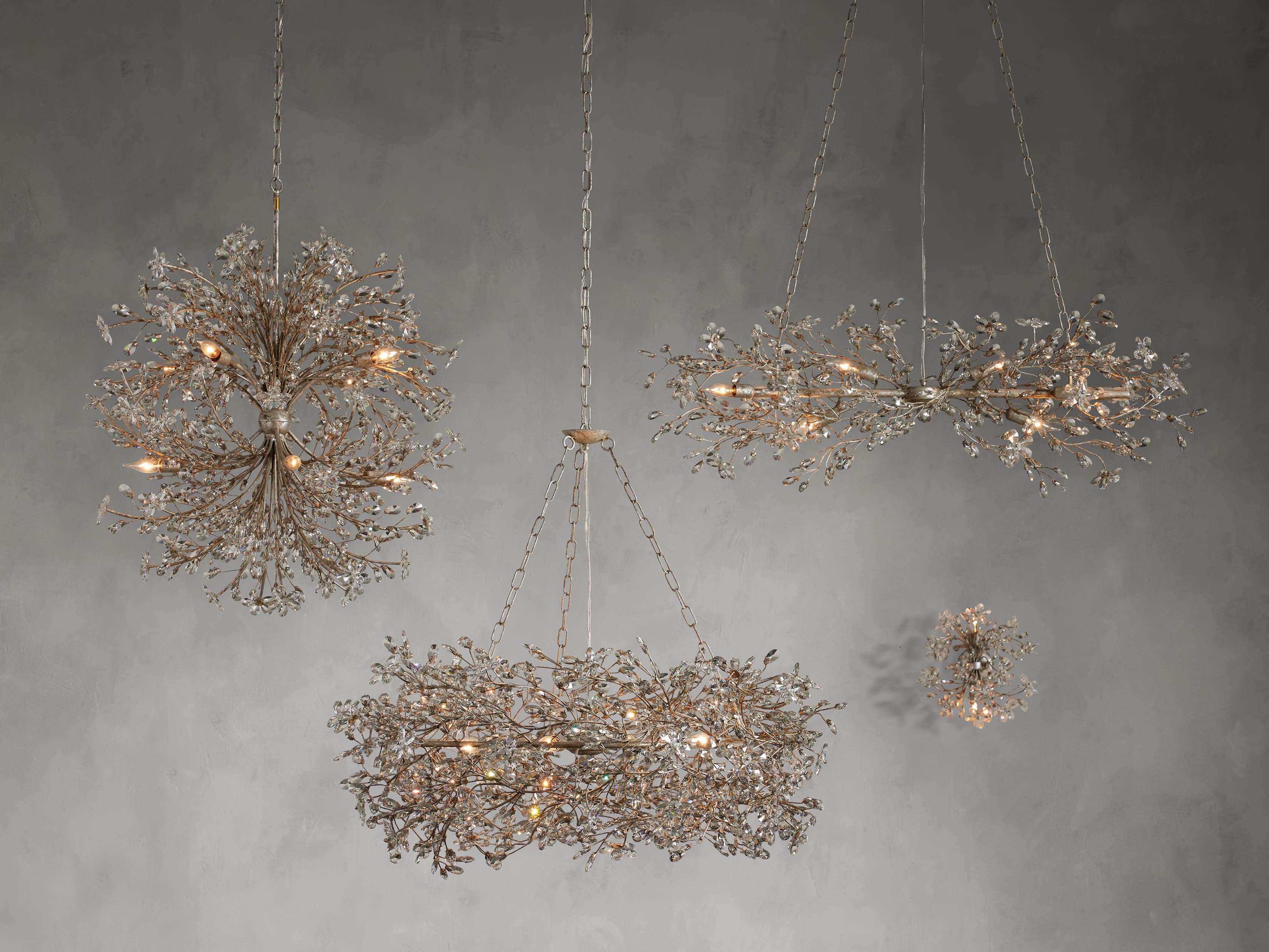 Fiore Sculpted Petals Linear Chandelier - Image 14